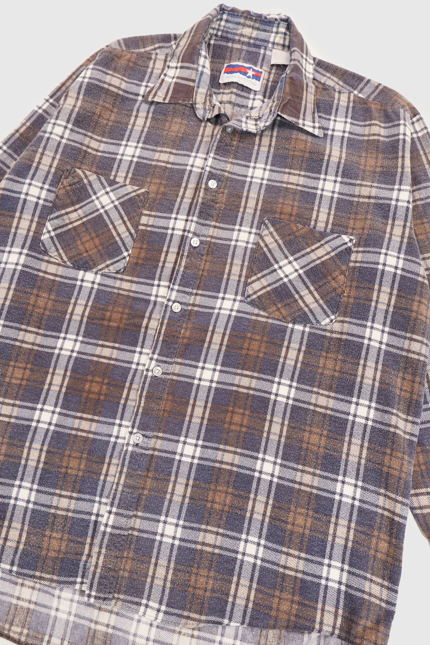 Vintage Blue Plaid Button-Down Shirt Image 3