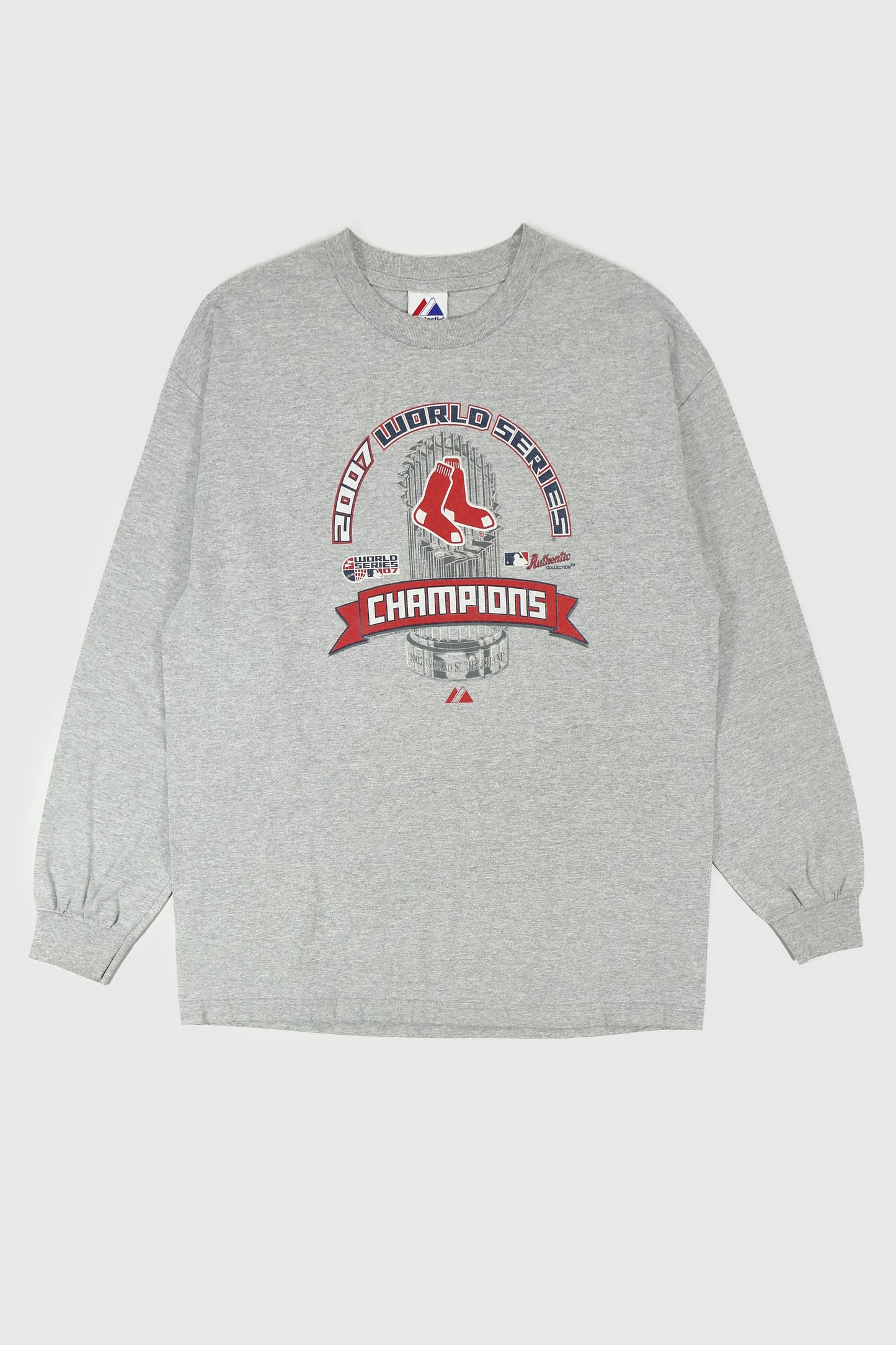 Vintage Boston Red Sox 2007 World Series Champions Long Sleeve Tee Image 0