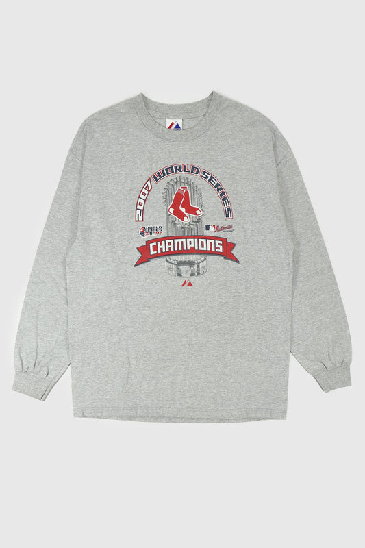 Vintage Boston Red Sox 2007 World Series Champions Long Sleeve Tee Image 0