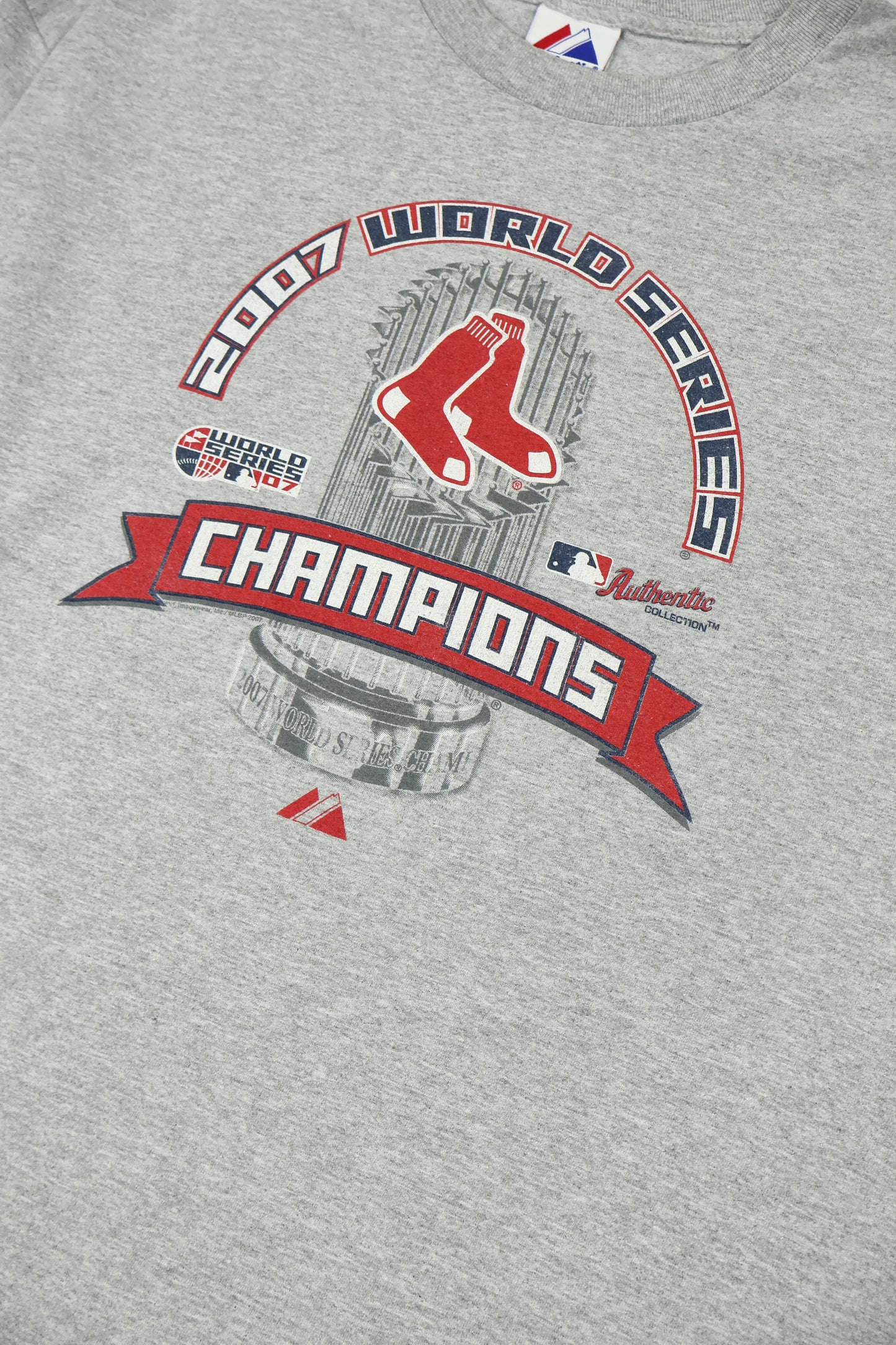 Vintage Boston Red Sox 2007 World Series Champions Long Sleeve Tee Image 2