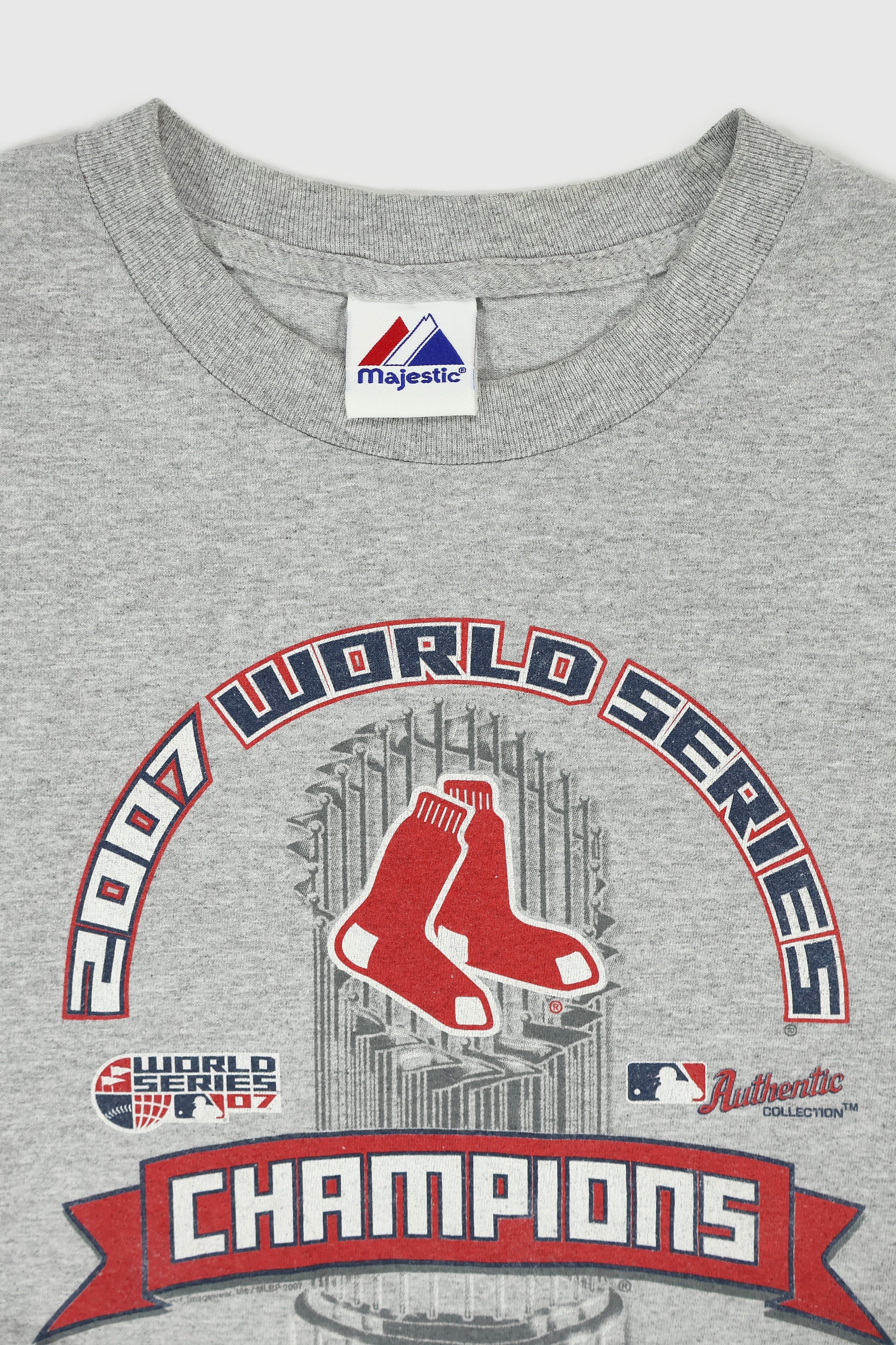 Vintage Boston Red Sox 2007 World Series Champions Long Sleeve Tee Image 3