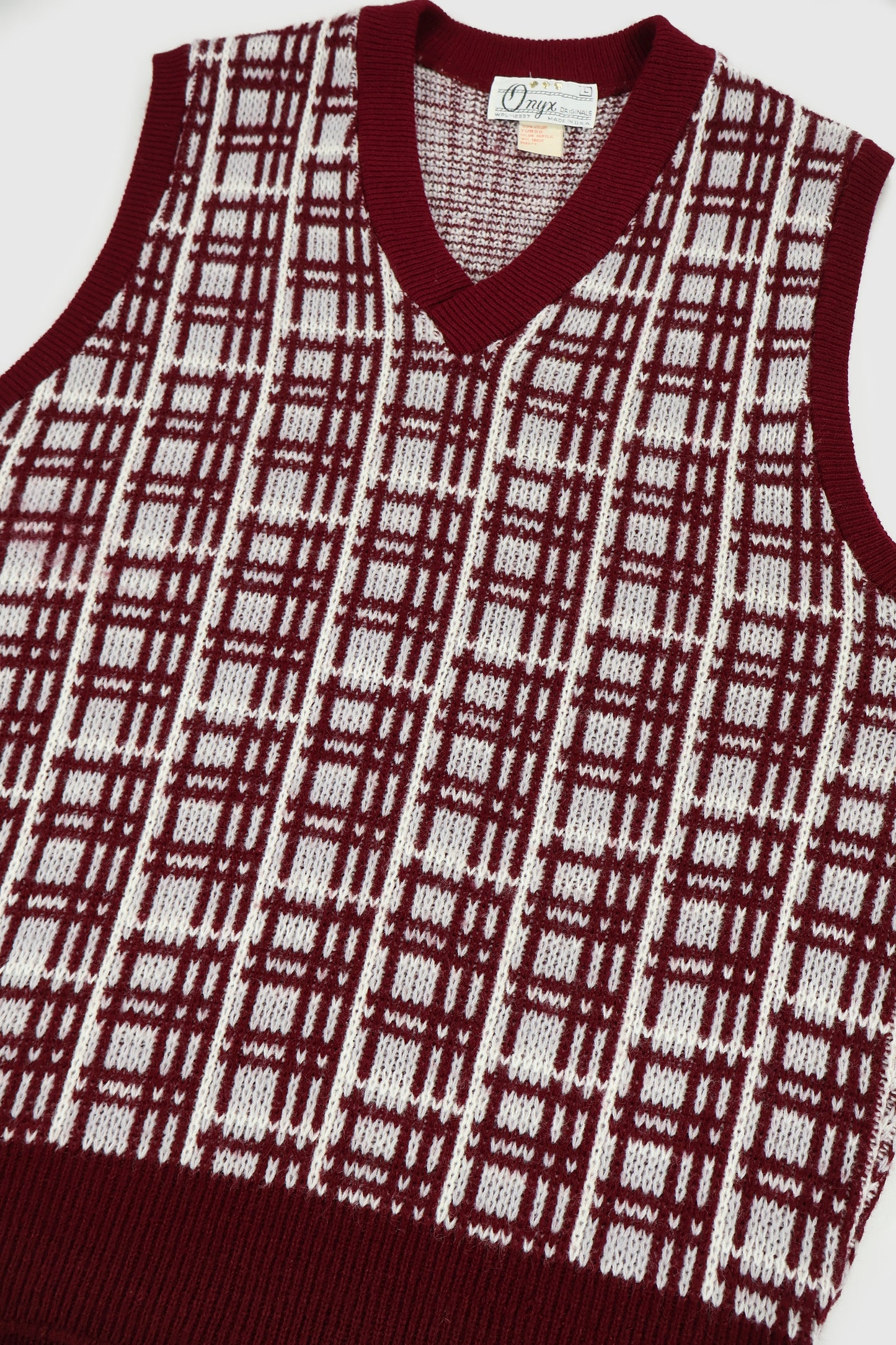 Vintage V-Neck Sweater Vest Image 3