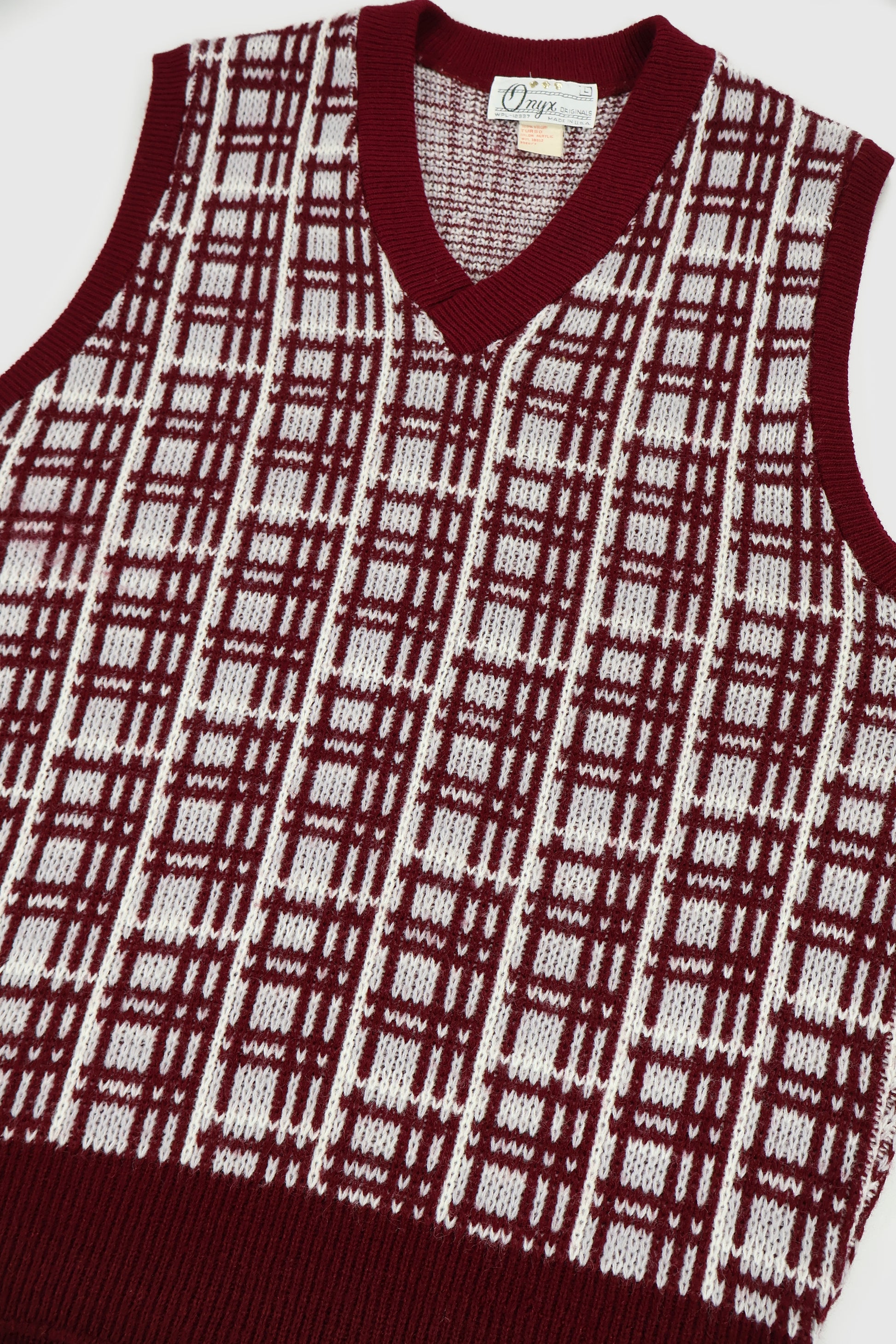 Vintage V-Neck Sweater Vest Image 3