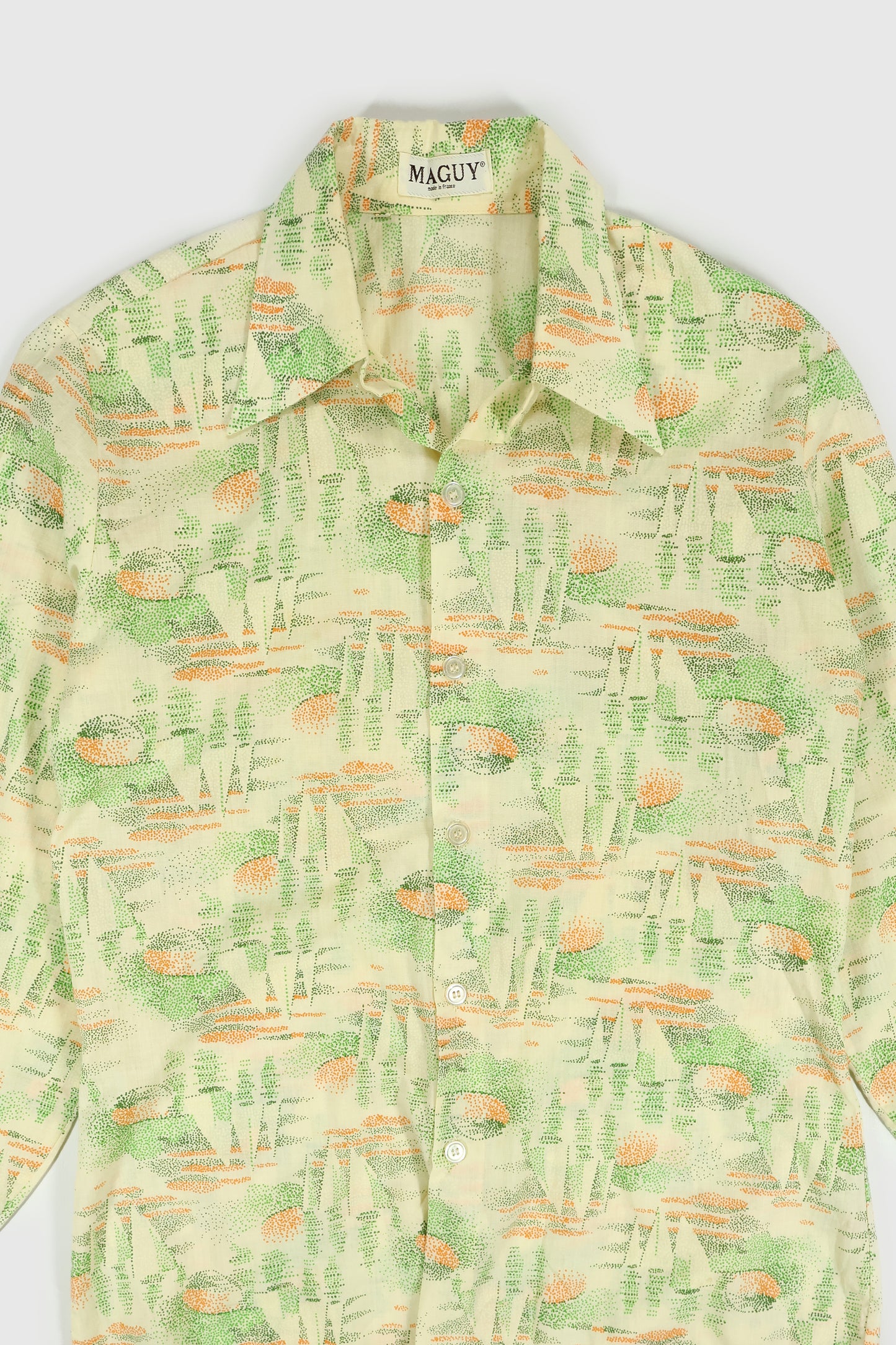 Vintage Sailboat Pattern Button-Down Shirt Image 1