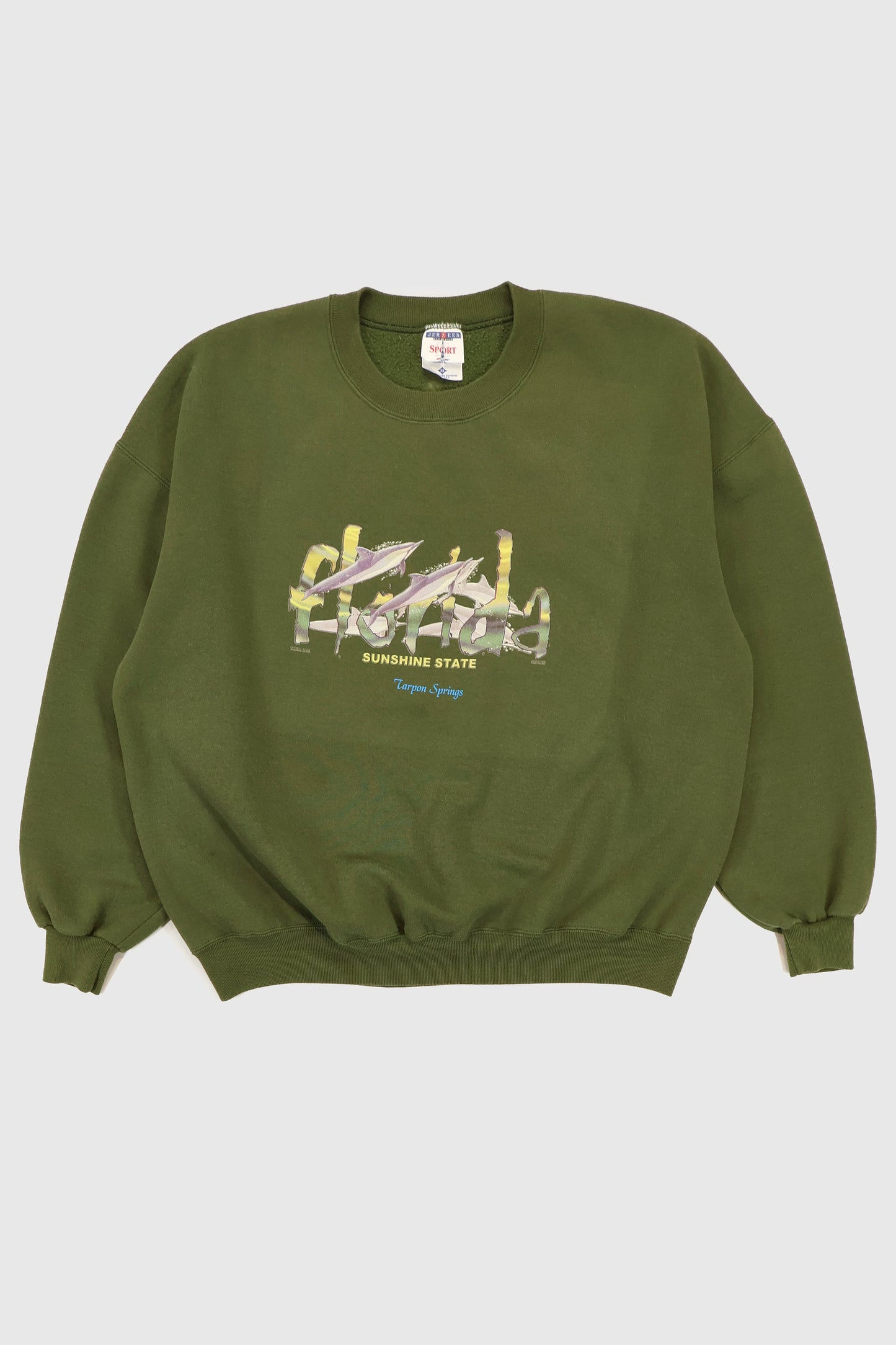 Vintage Florida Sunshine State Dolphin Crewneck Image 0