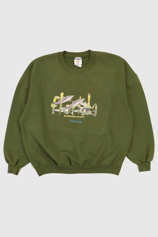 Vintage Florida Sunshine State Dolphin Crewneck Image 0