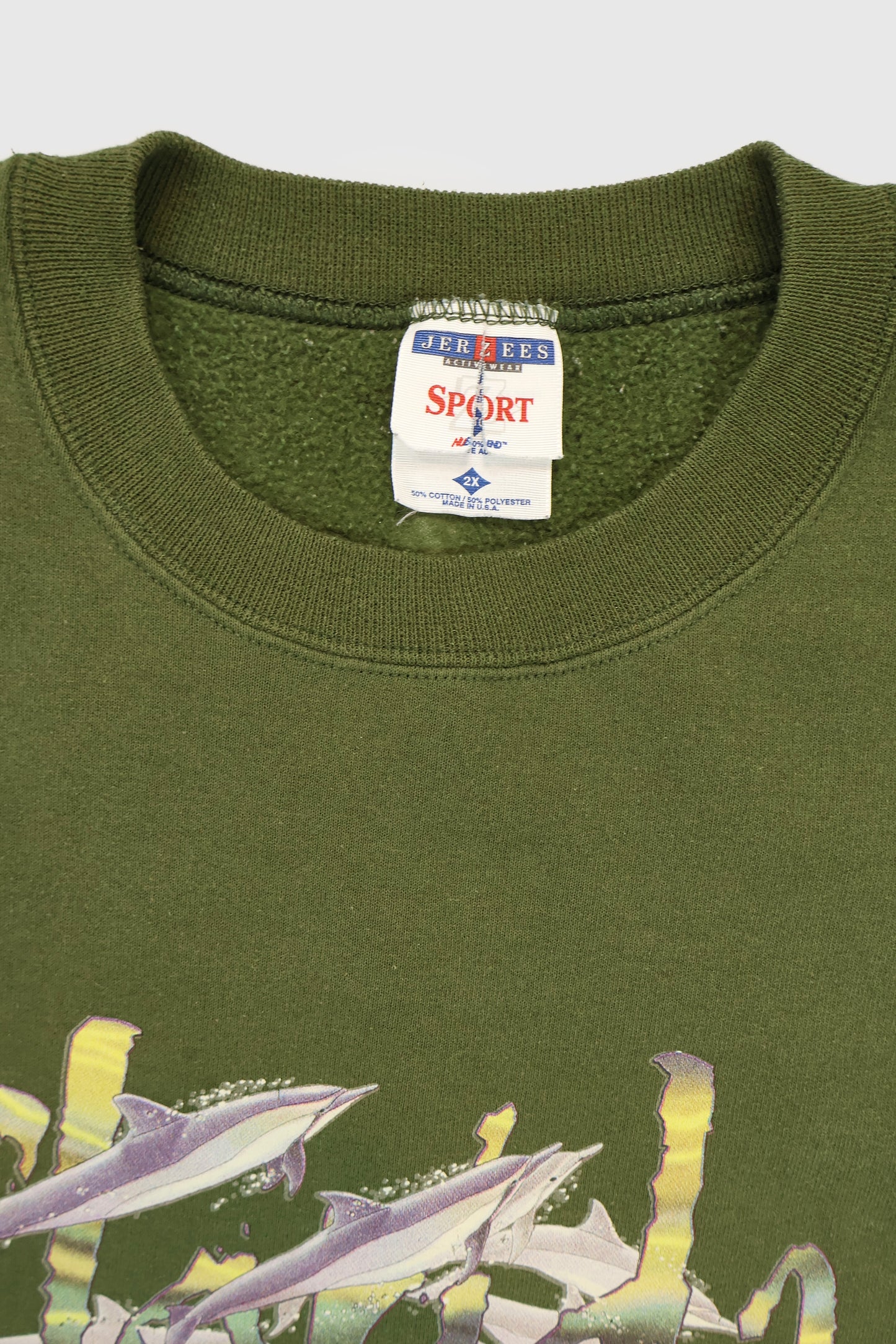 Vintage Florida Sunshine State Dolphin Crewneck Image 3
