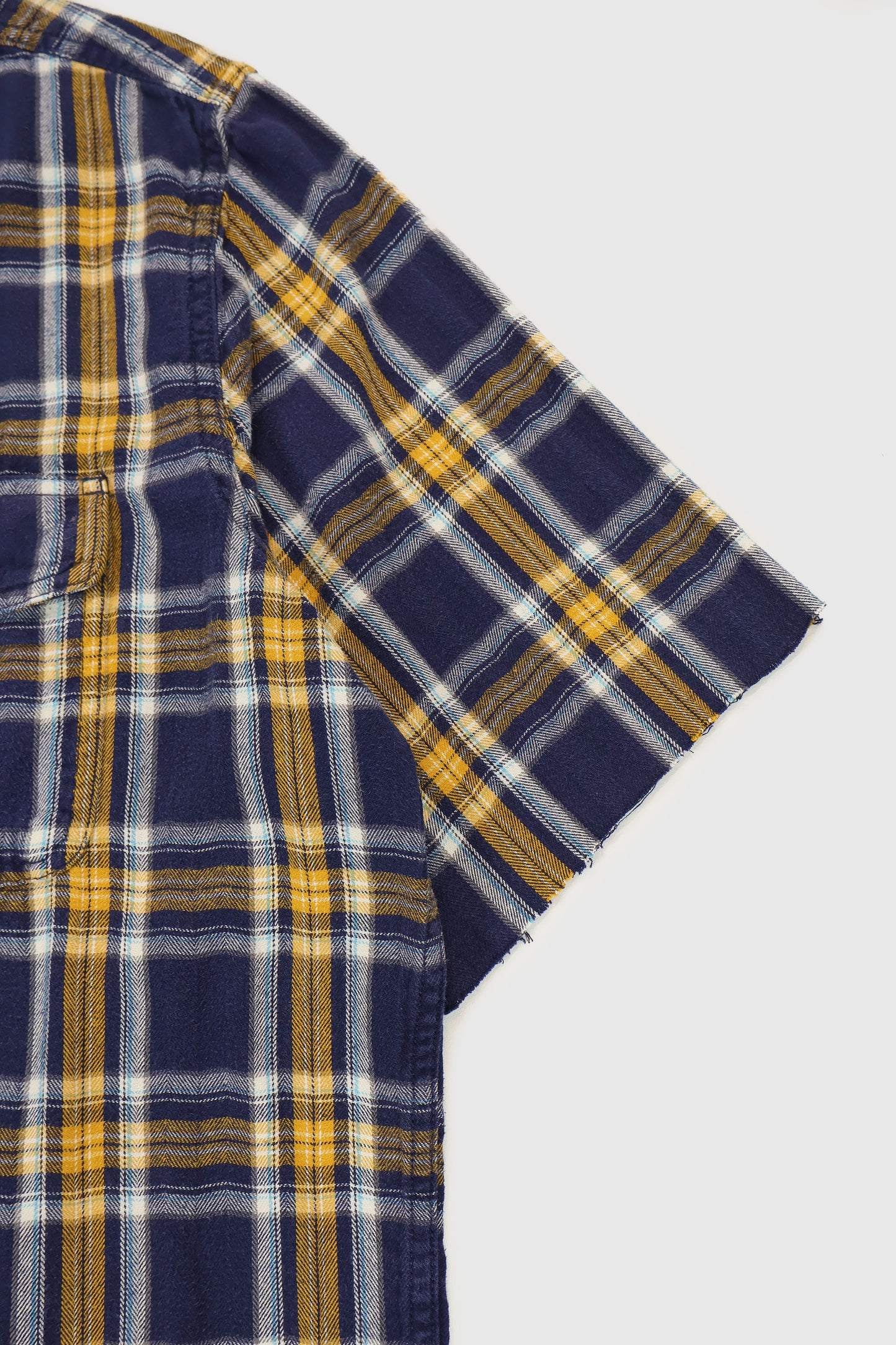 Vintage Short Sleeve Cut-Off Button-Down Shirt Image 3