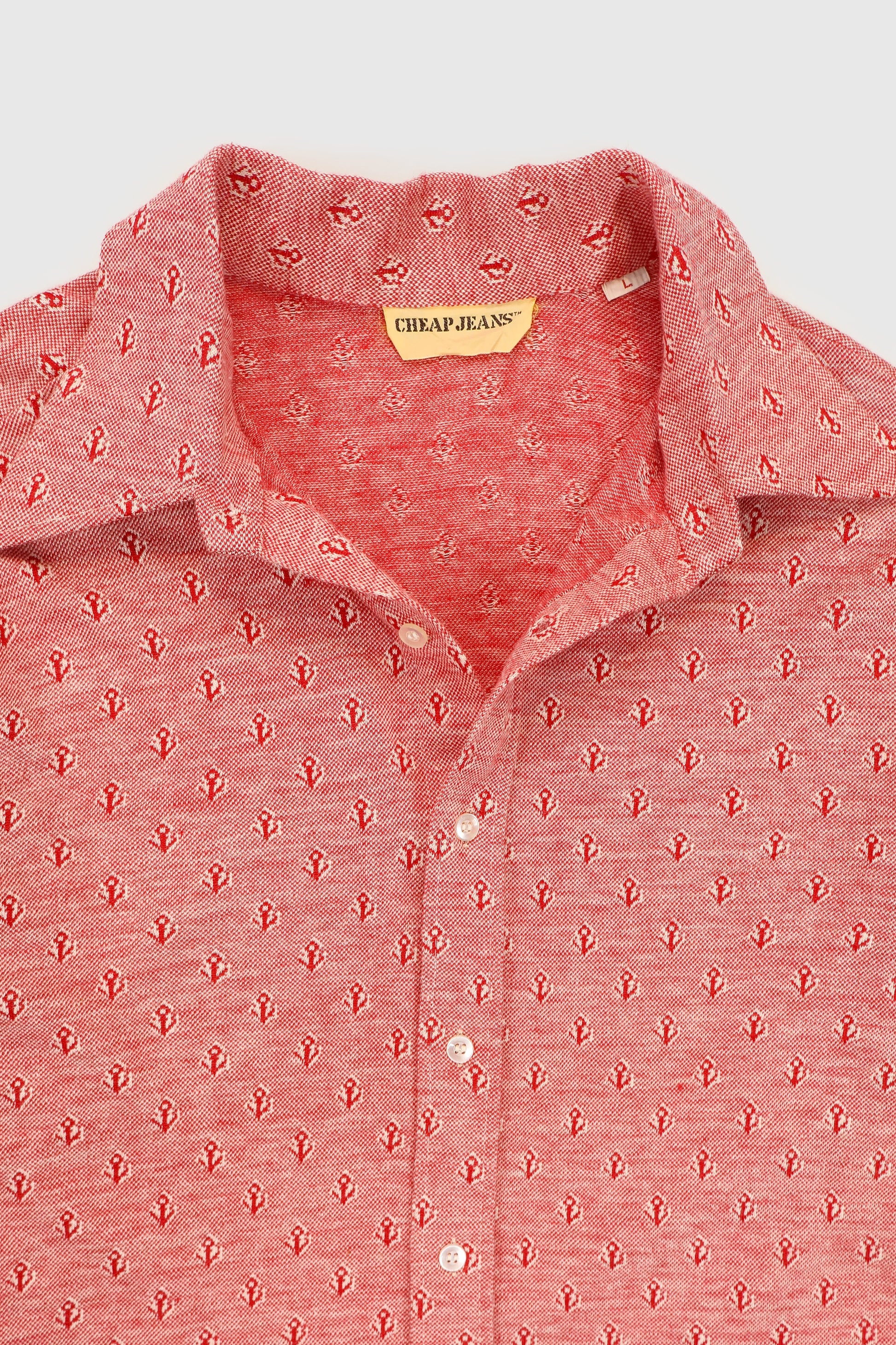 Vintage Anchor Pattern Button-Down Shirt Image 3