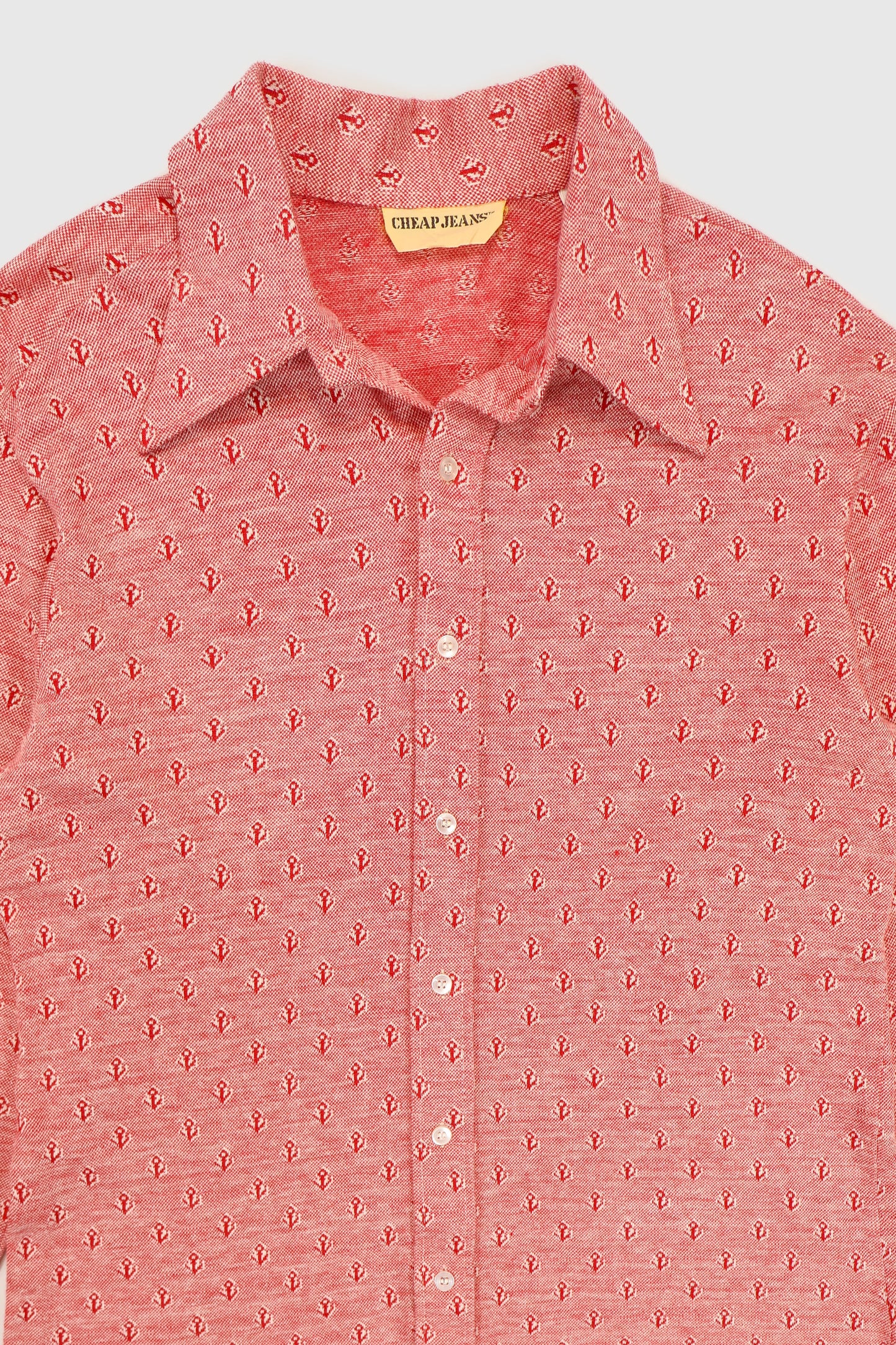 Vintage Anchor Pattern Button-Down Shirt Image 2