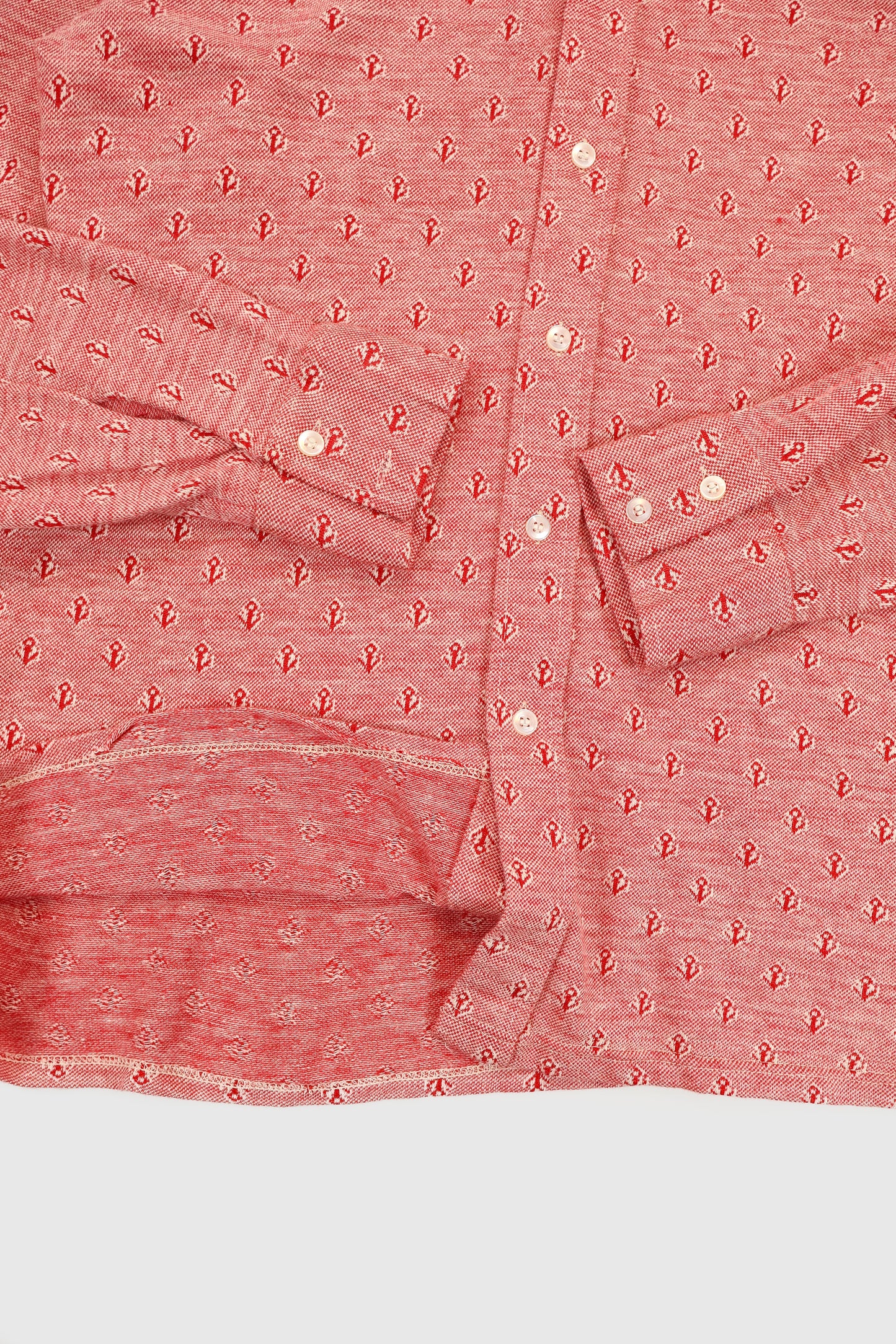Vintage Anchor Pattern Button-Down Shirt Image 4