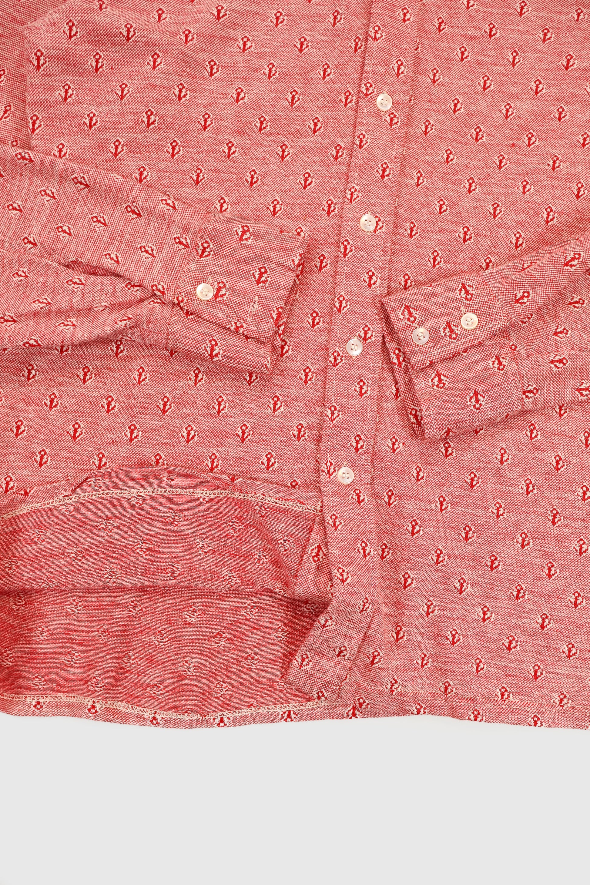 Vintage Anchor Pattern Button-Down Shirt Image 4