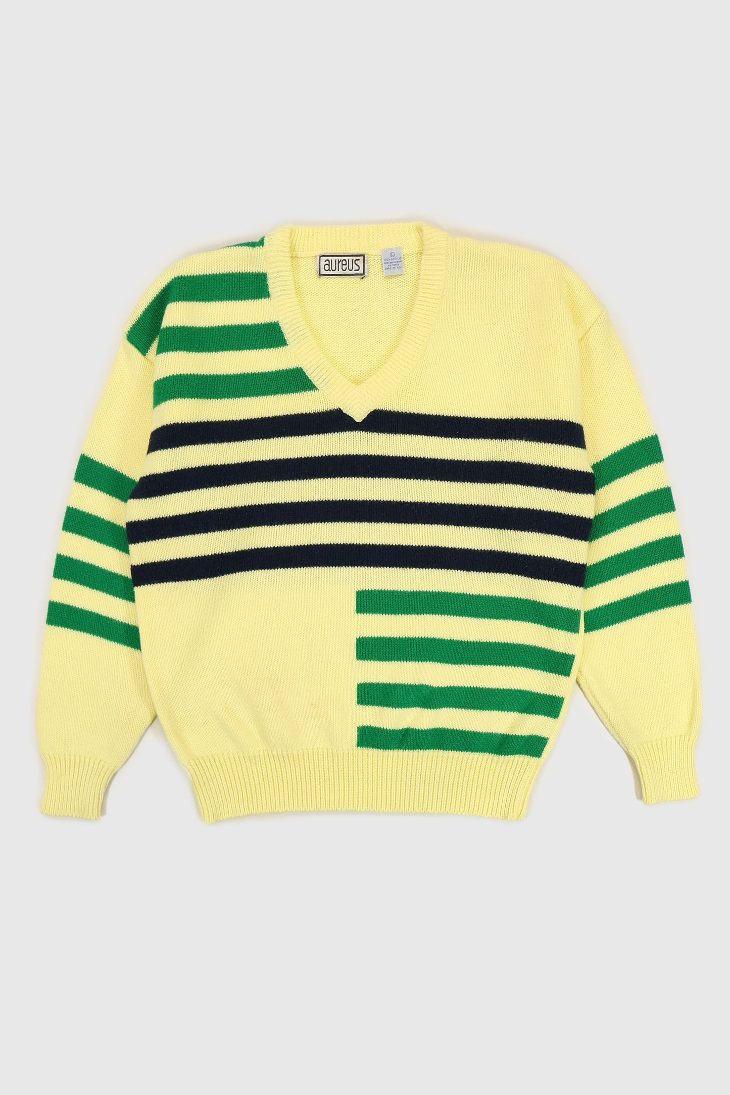 Vintage Striped V-Neck Sweater Image 0