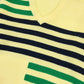 Vintage Striped V-Neck Sweater Image 2