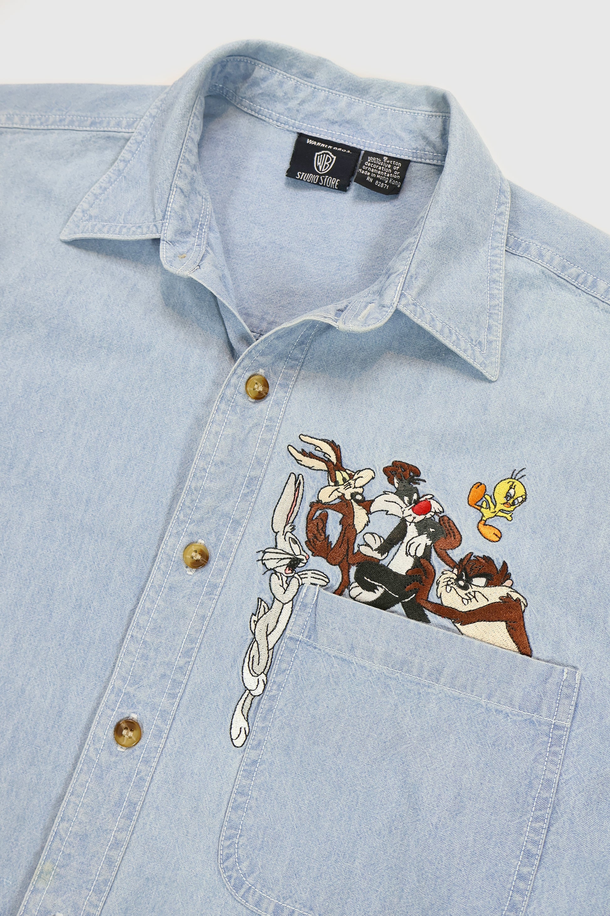 Vintage Looney Tunes Button-Down Shirt Image 1