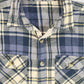 Vintage Plaid Short Sleeve Cut Off Button-Down Shirt Image 2