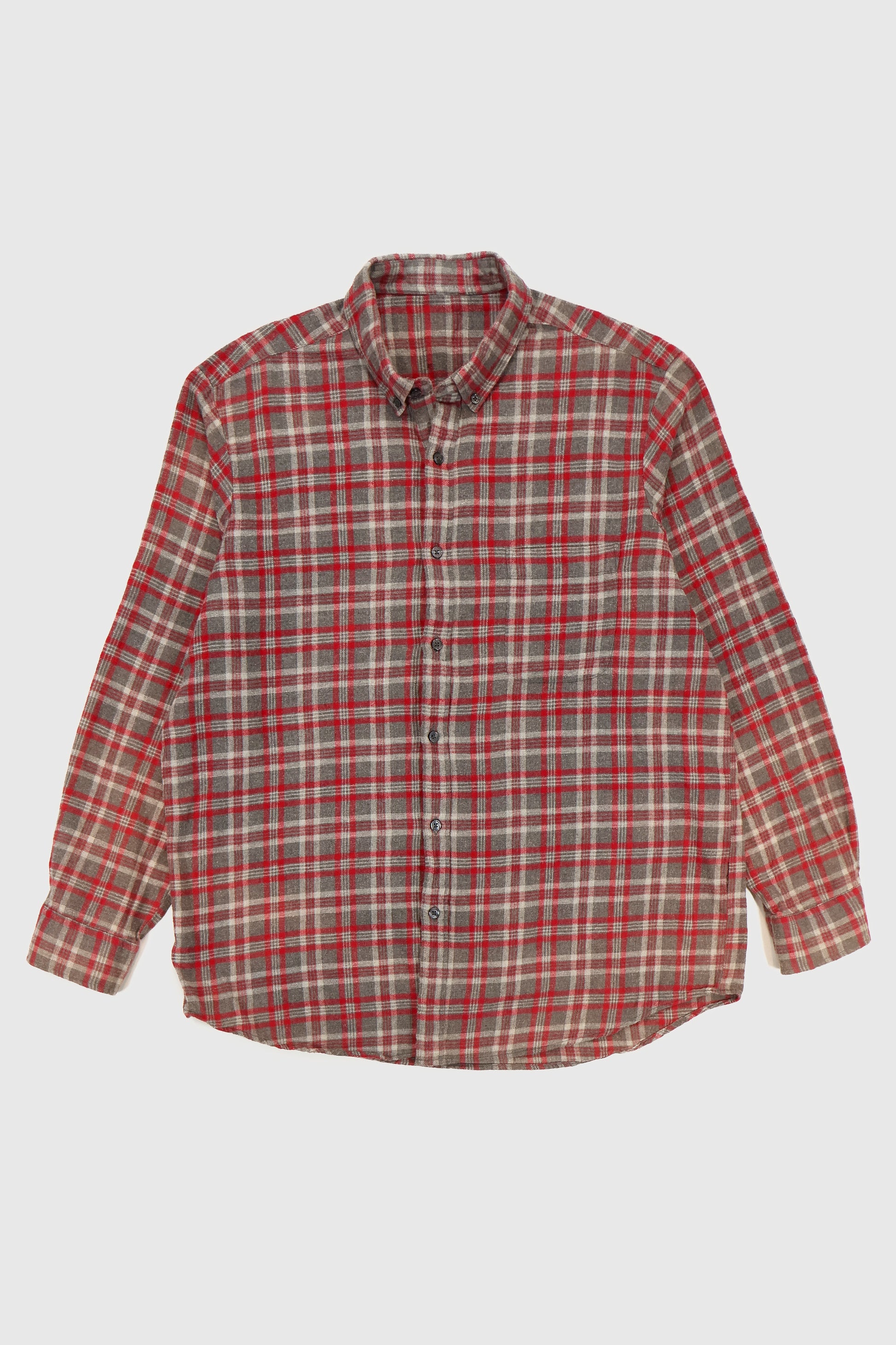 Vintage Plaid Flannel Button-Down Shirt Image 0