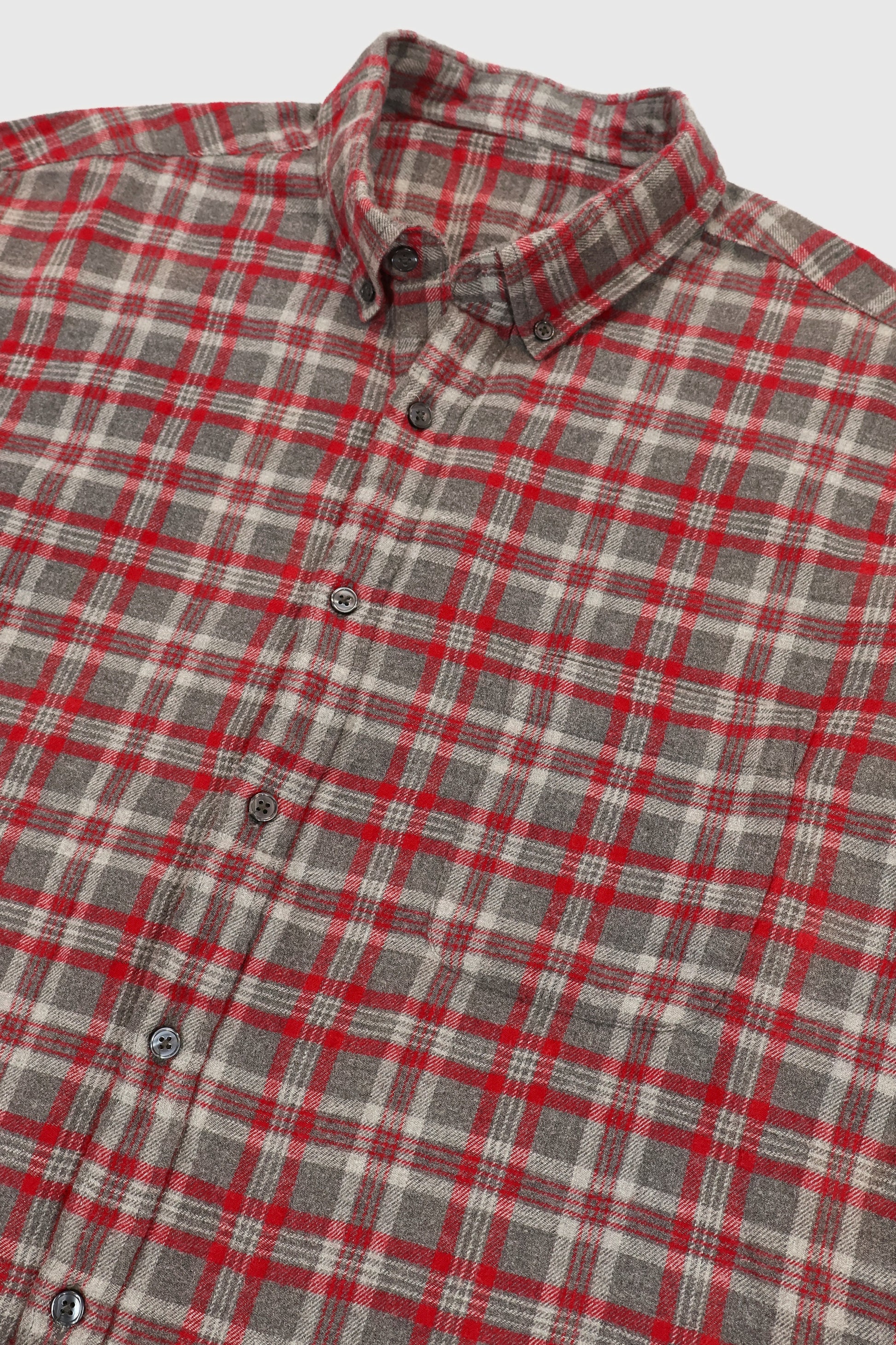Vintage Plaid Flannel Button-Down Shirt Image 1