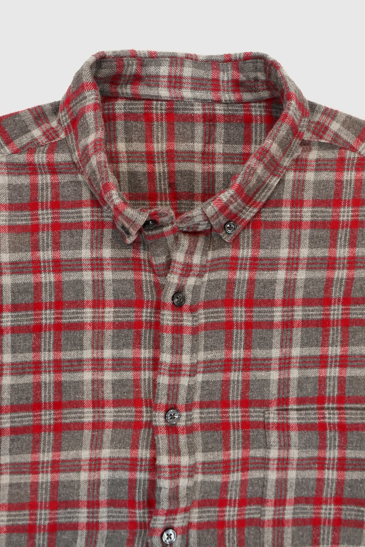 Vintage Plaid Flannel Button-Down Shirt Image 3