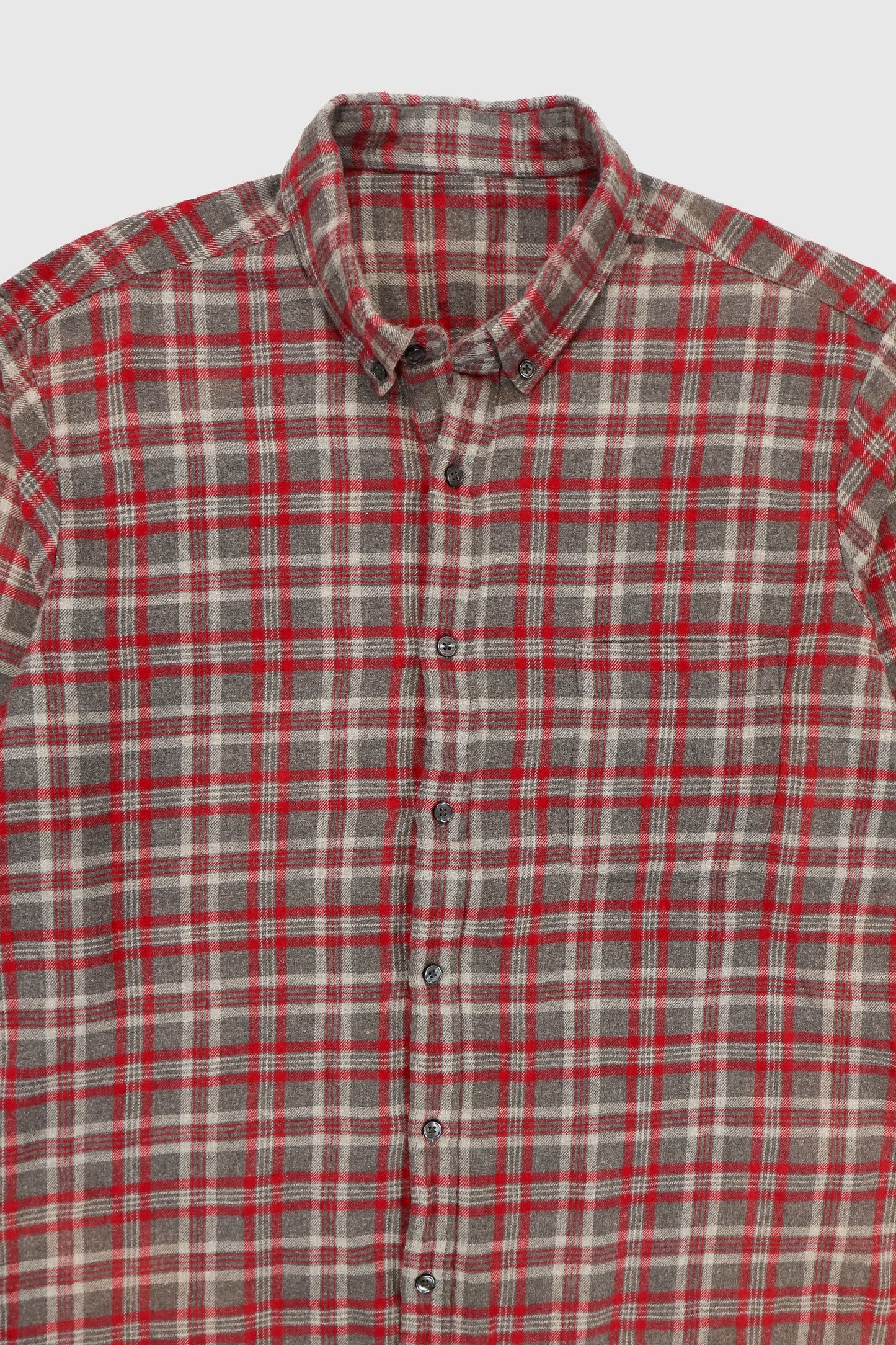 Vintage Plaid Flannel Button-Down Shirt Image 2
