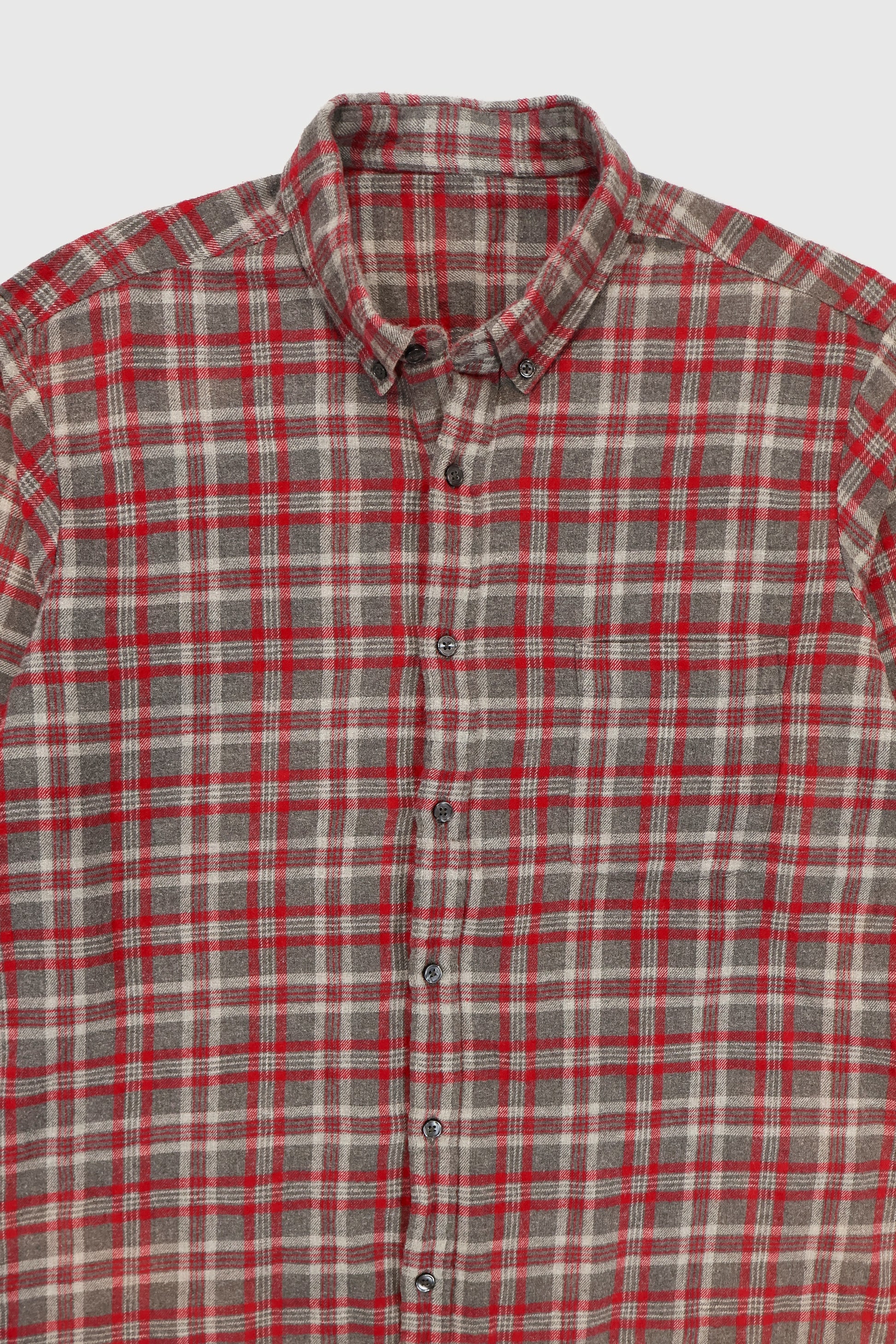 Vintage Plaid Flannel Button-Down Shirt Image 2