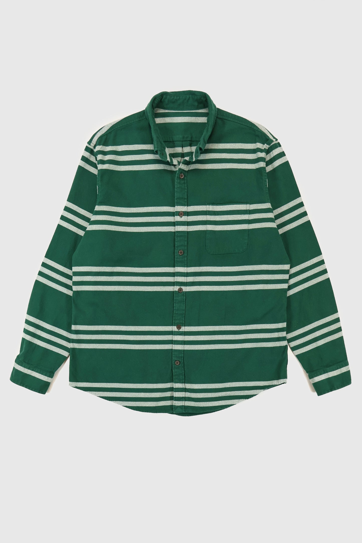Vintage Striped Flannel Button-Down Shirt Image 0
