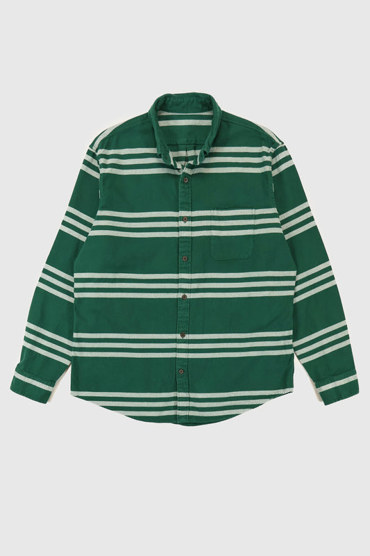 Vintage Striped Flannel Button-Down Shirt Image 0