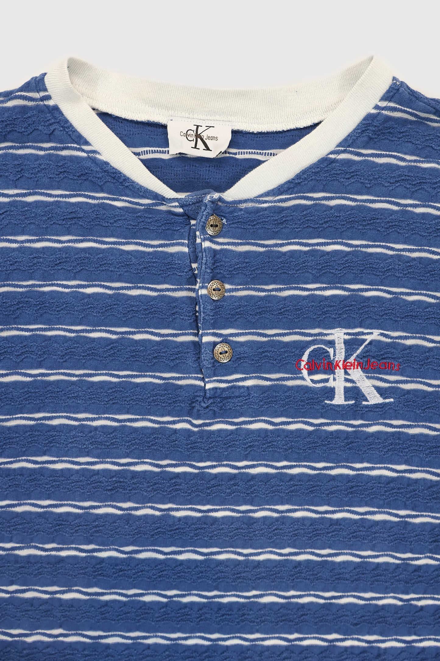 Vintage Calvin Klein Short Sleeve Henley Shirt Image 3