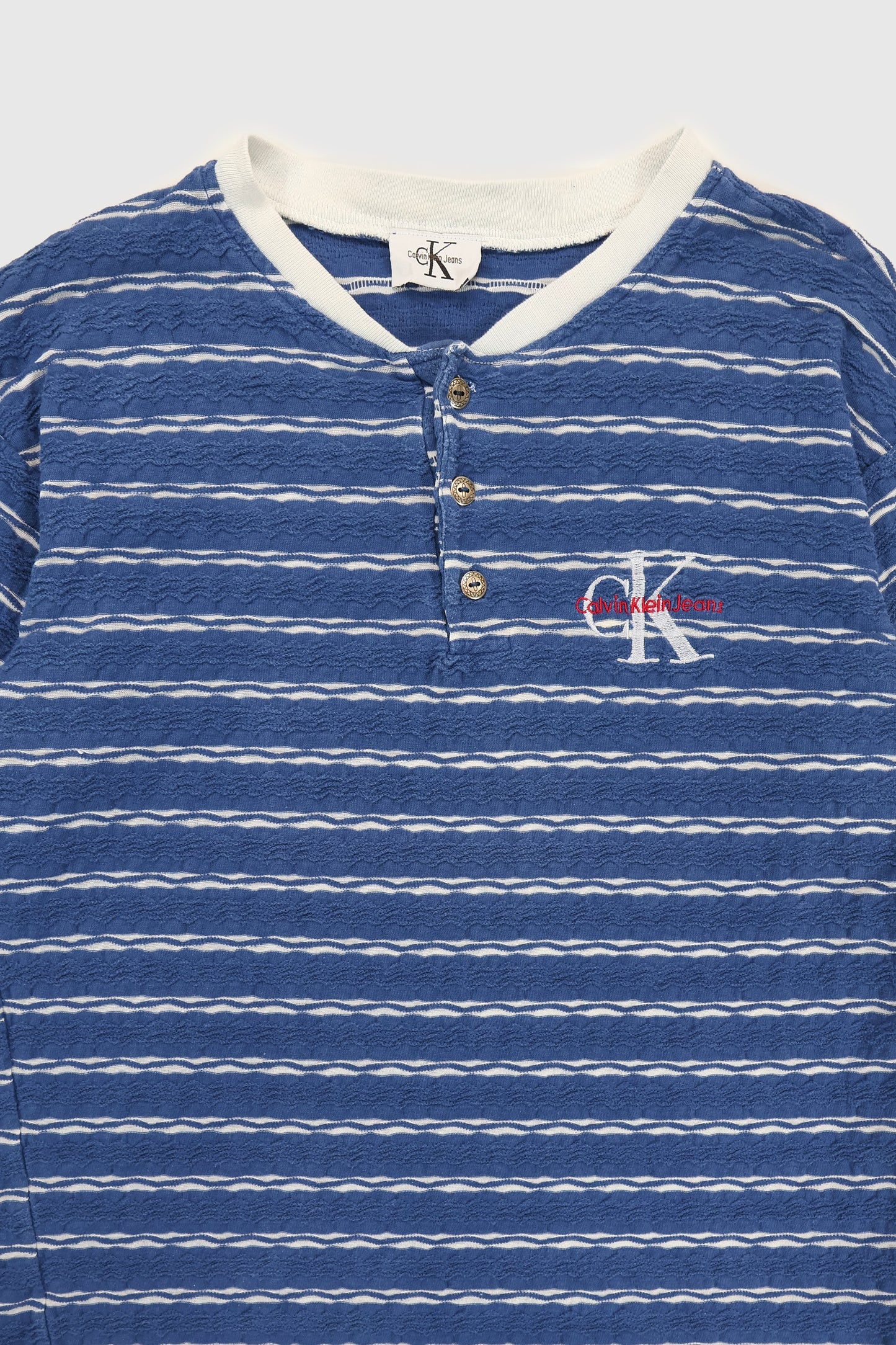 Vintage Calvin Klein Short Sleeve Henley Shirt Image 2