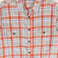 Vintage Grey Plaid Flannel Button-Down Shirt Image 1