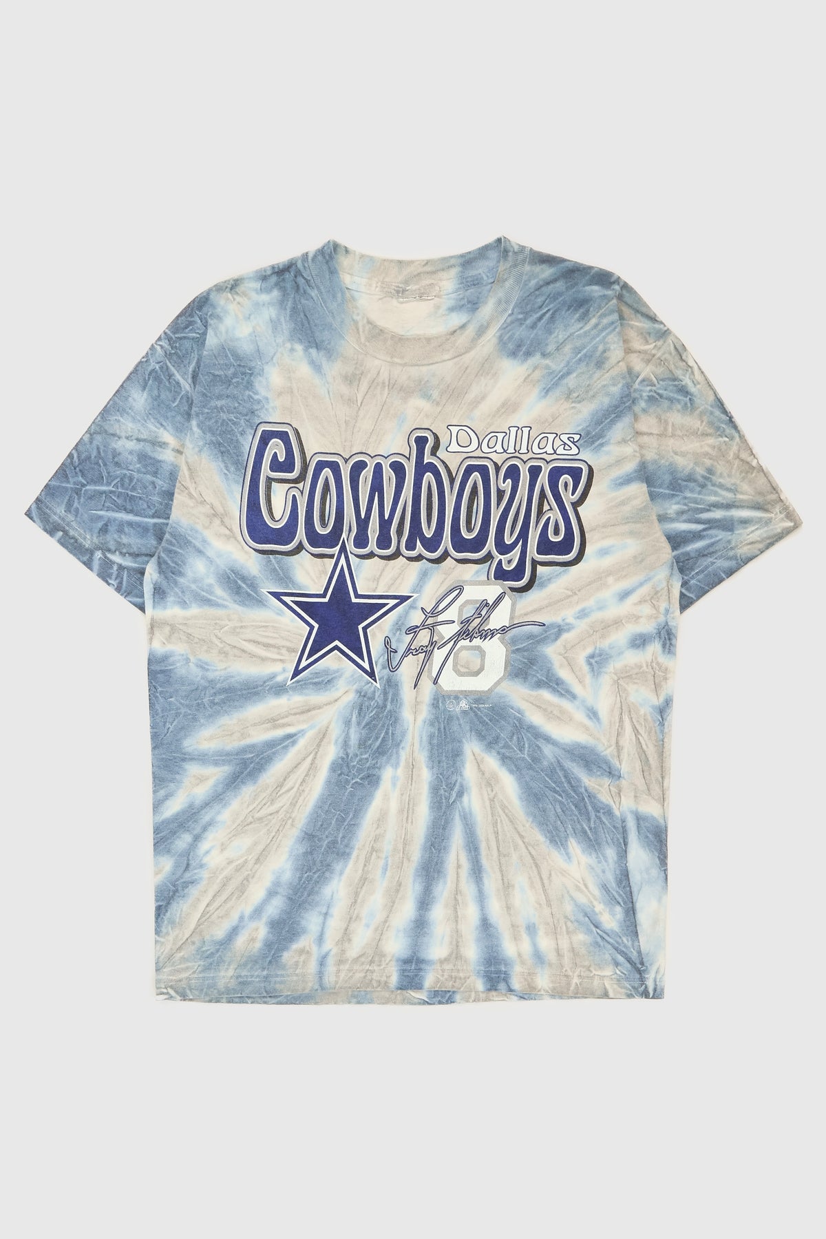 Vintage Dallas Cowboys Troy Aikman Tie Dye Tee Image 0