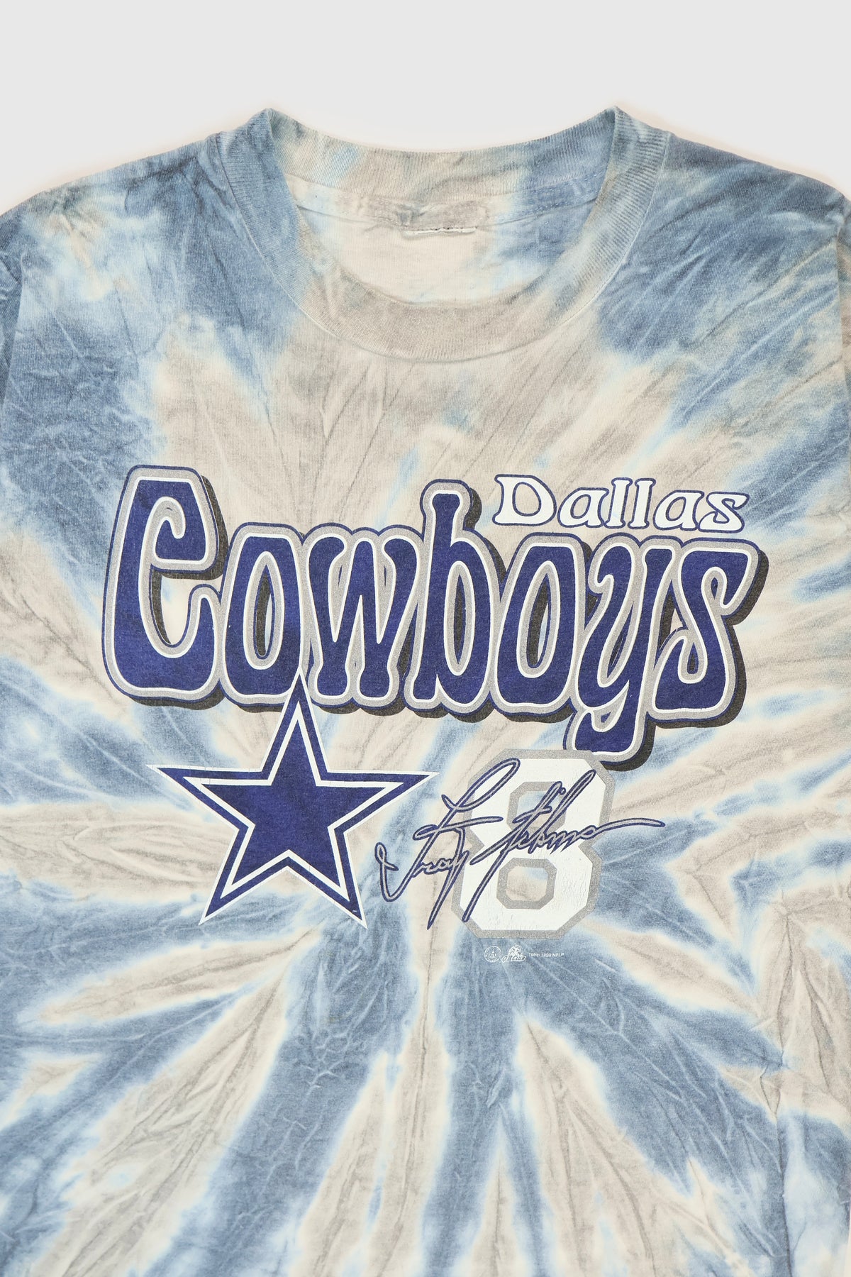 Vintage Dallas Cowboys Troy Aikman Tie Dye Tee Image 5