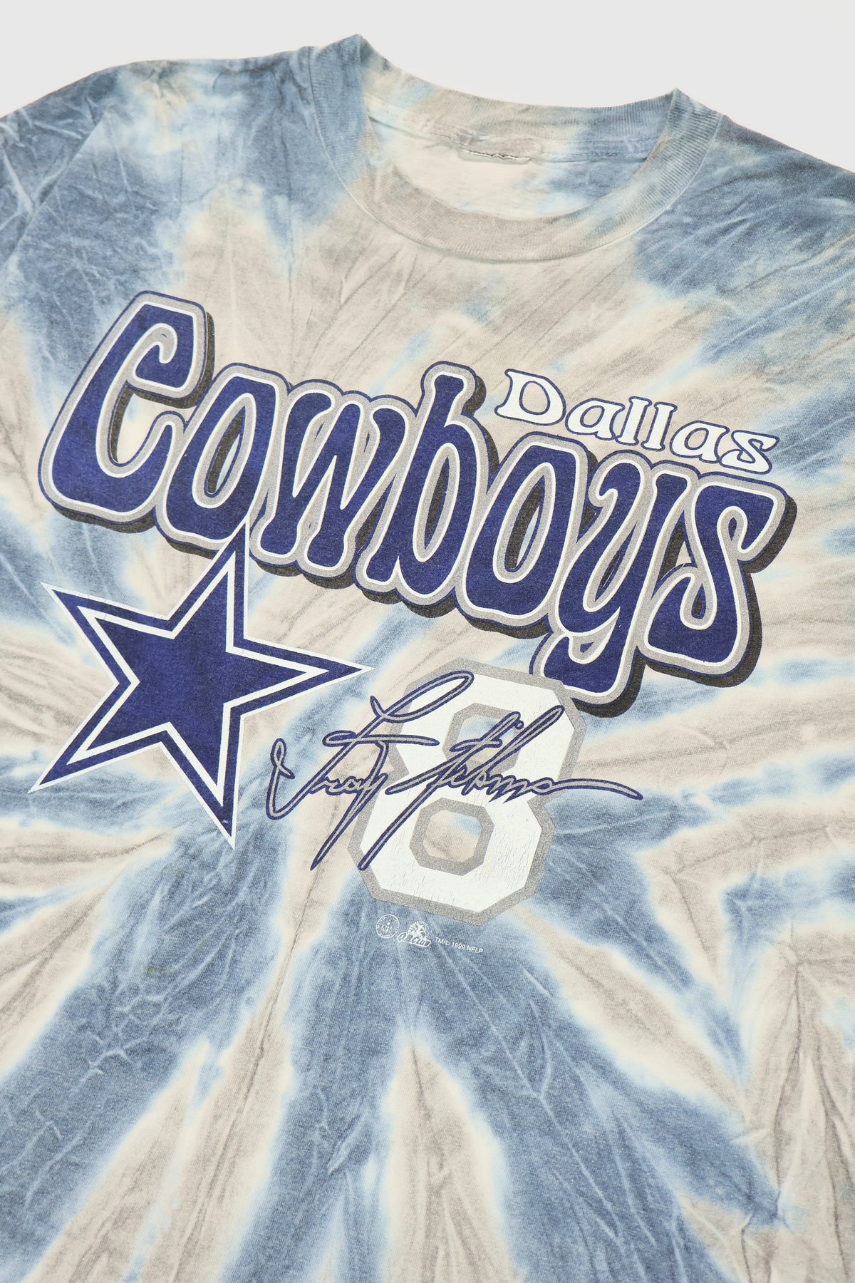 Vintage Dallas Cowboys Troy Aikman Tie Dye Tee Image 1