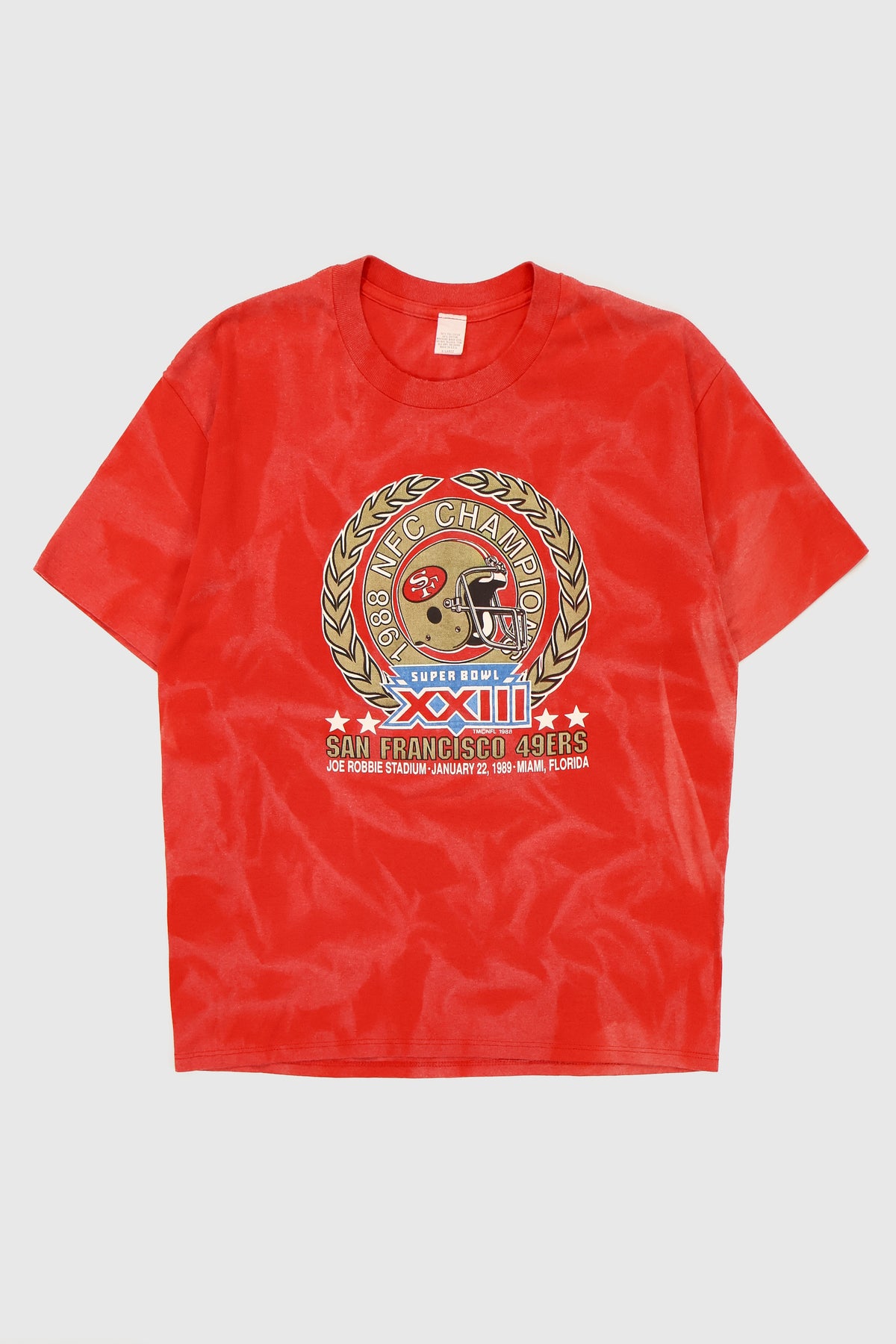 Vintage Faded San Francisco 49ers Super Bowl XXIII Tee Image 0