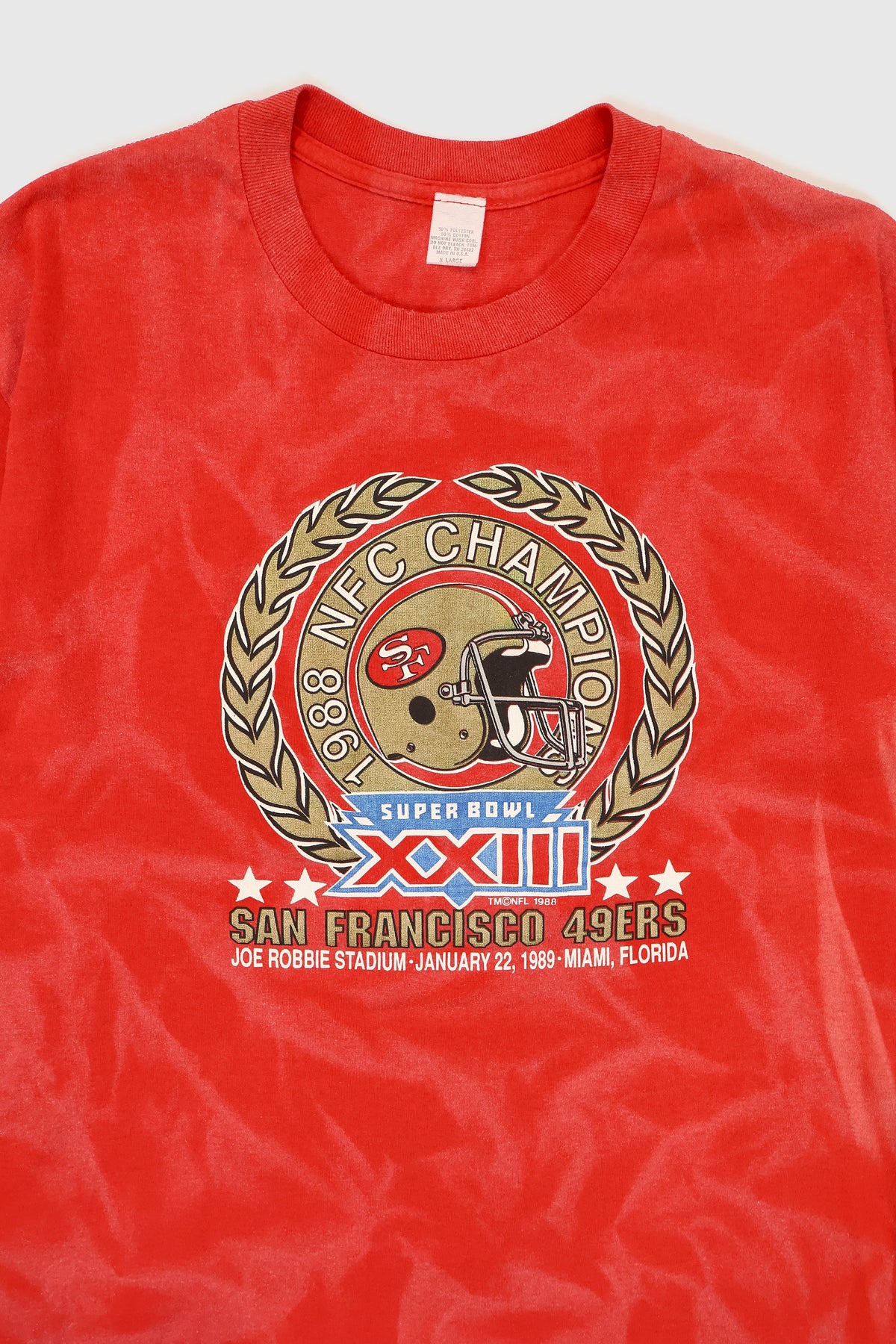 Vintage Faded San Francisco 49ers Super Bowl XXIII Tee Image 5