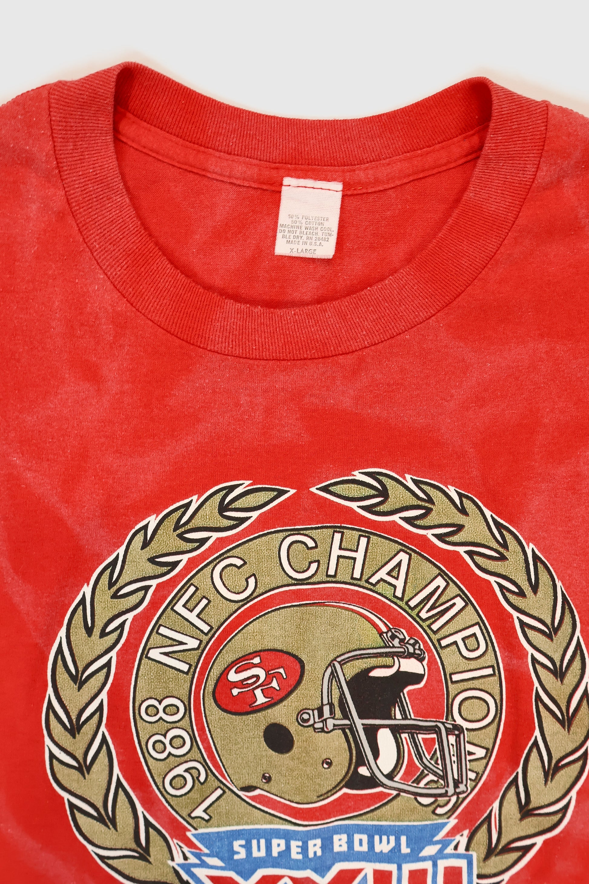 Vintage Faded San Francisco 49ers Super Bowl XXIII Tee Image 2