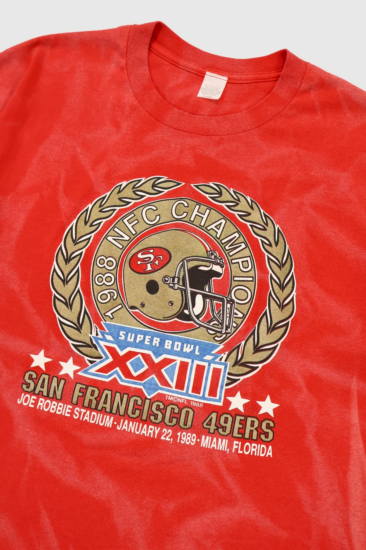 Vintage Faded San Francisco 49ers Super Bowl XXIII Tee Image 1