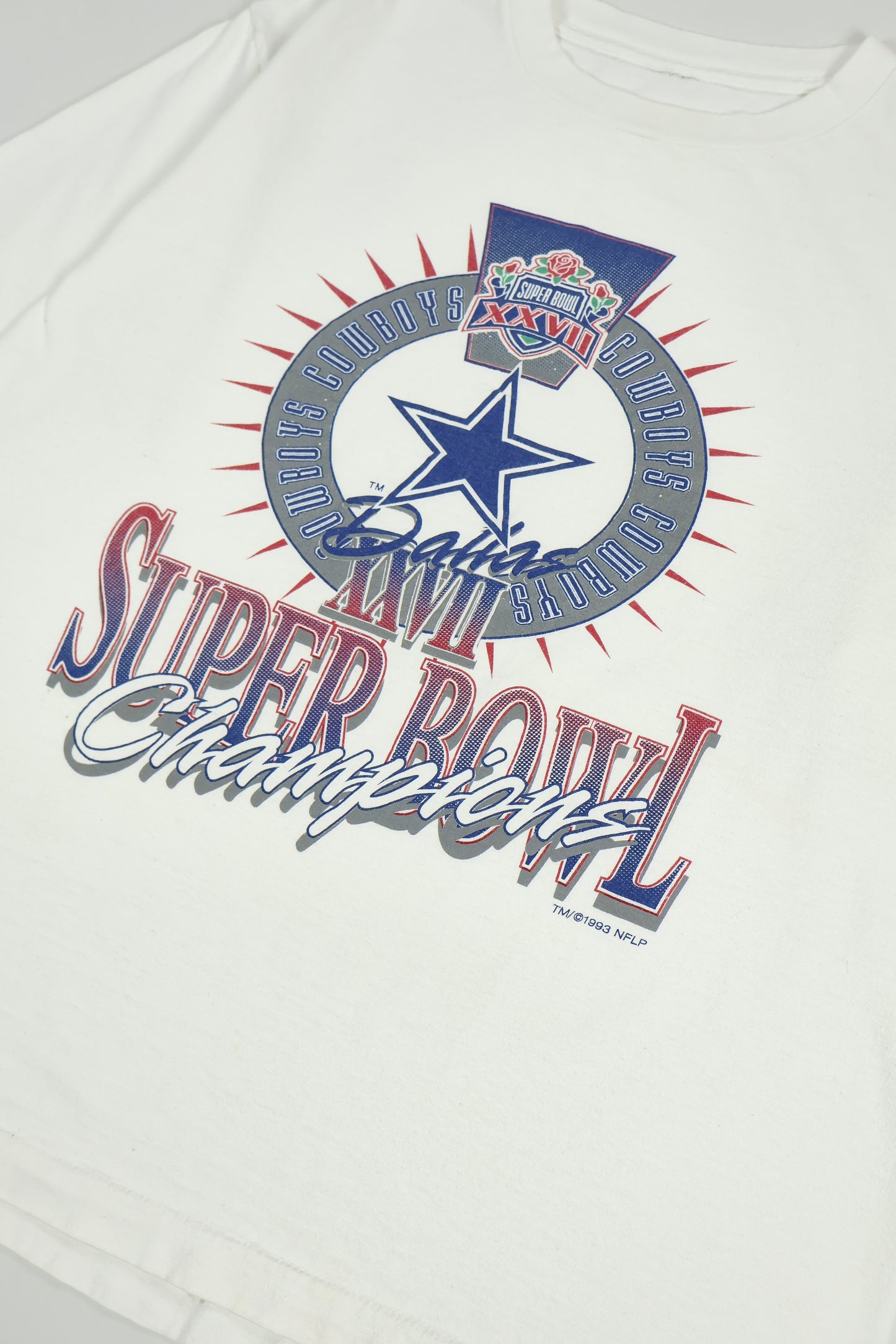Vintage Dallas Cowboys Super Bowl XXVII Champions Tee Image 1