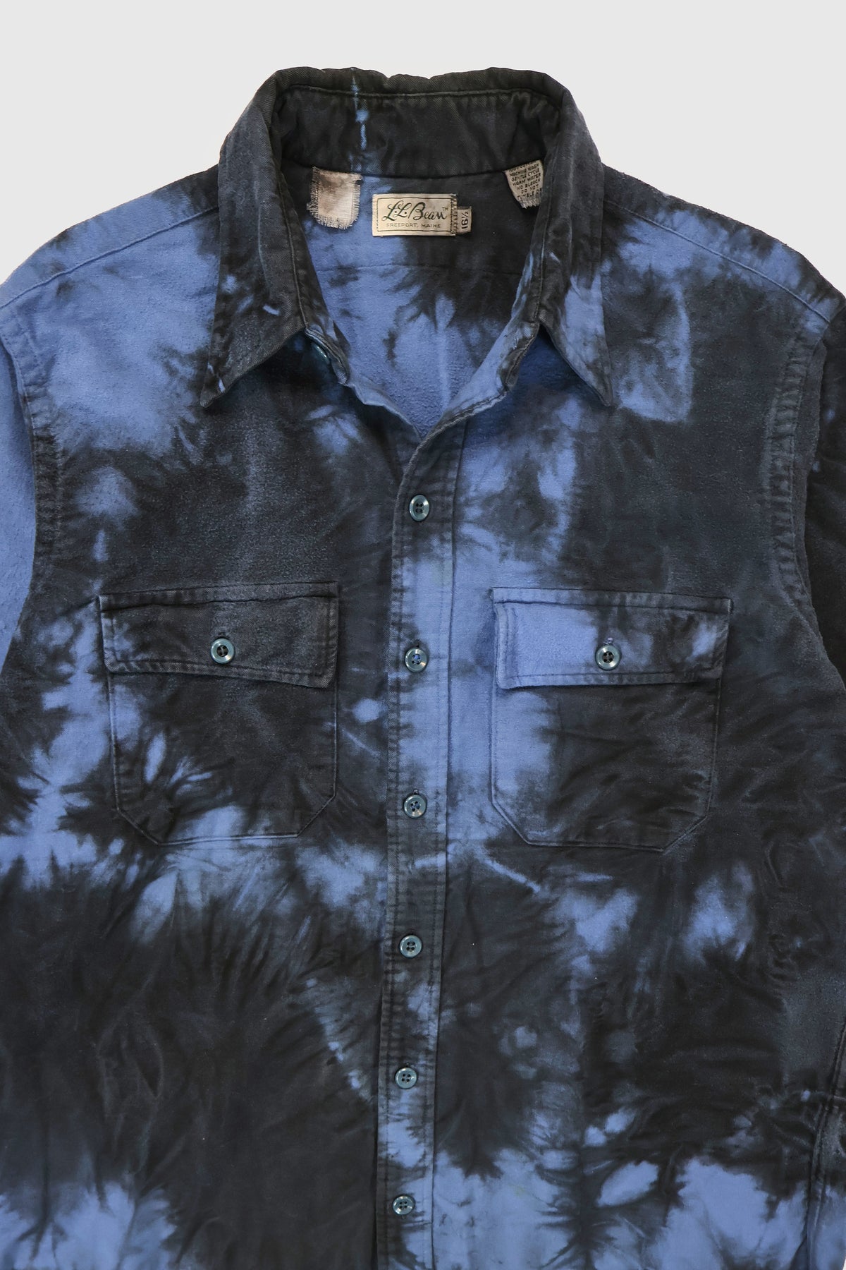 Vintage L.L. Bean Dyed Flannel Button-Down Shirt Image 5