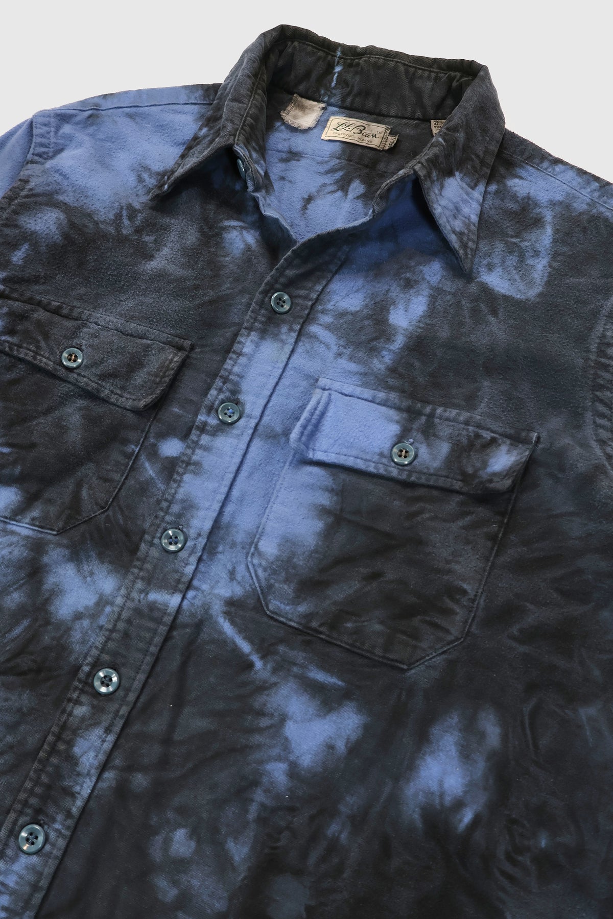 Vintage L.L. Bean Dyed Flannel Button-Down Shirt Image 2