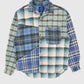 Vintage Spliced Flannel Button-Down Shirt Image 0