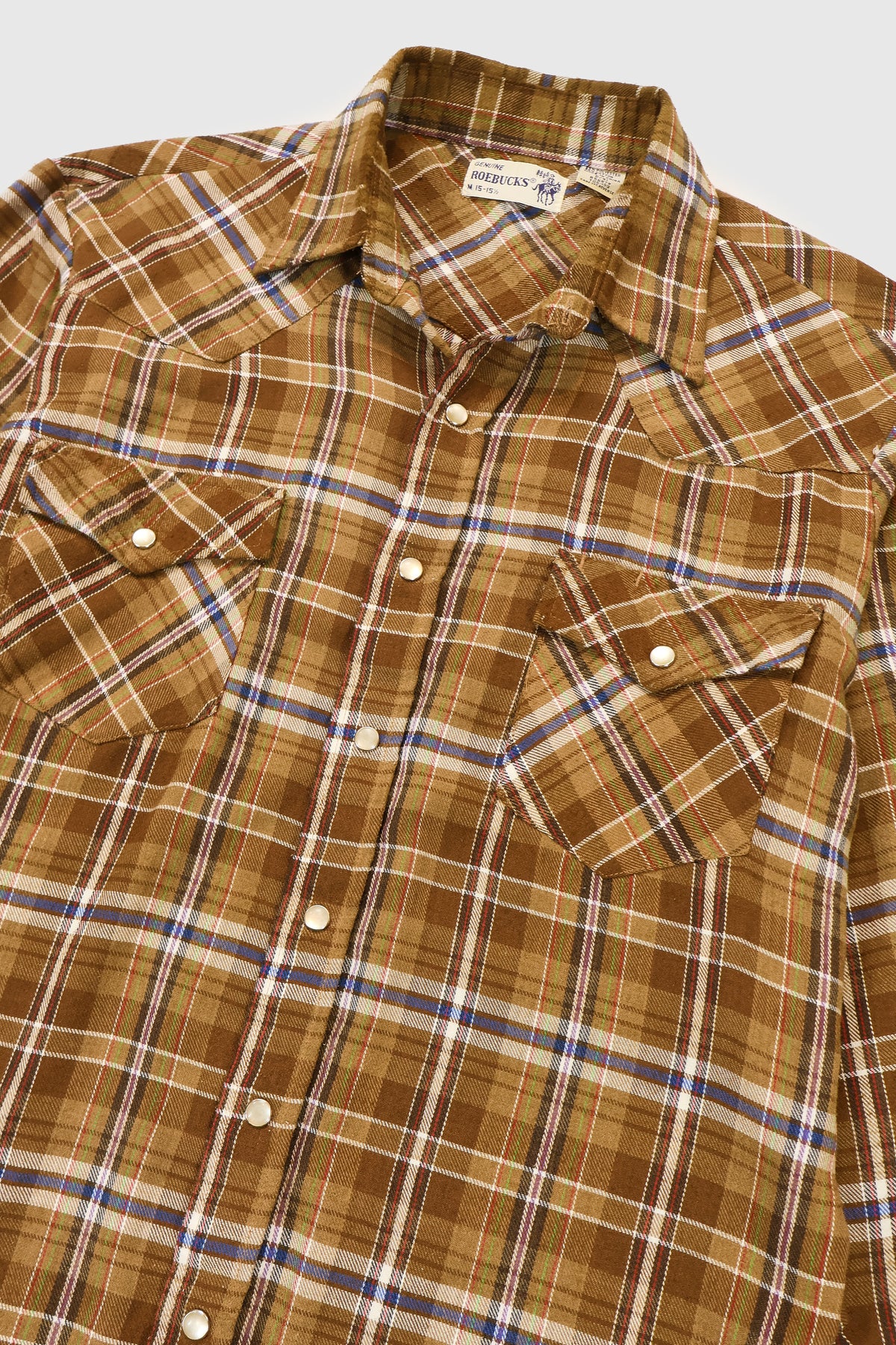 Vintage Lightweight Western Snap Button-Down Shirt Image 1