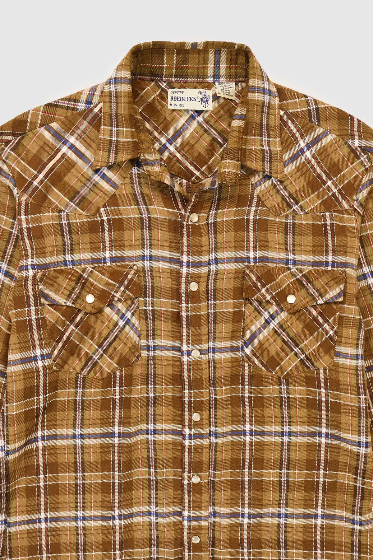 Vintage Lightweight Western Snap Button-Down Shirt Image 4