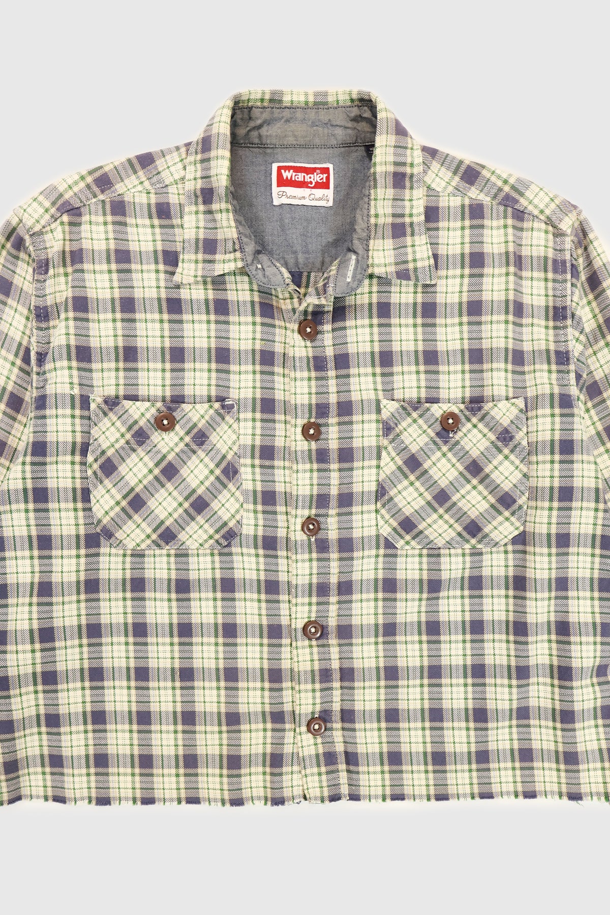 Vintage Y2k Wrangler Cropped Button-Down Shirt Image 4