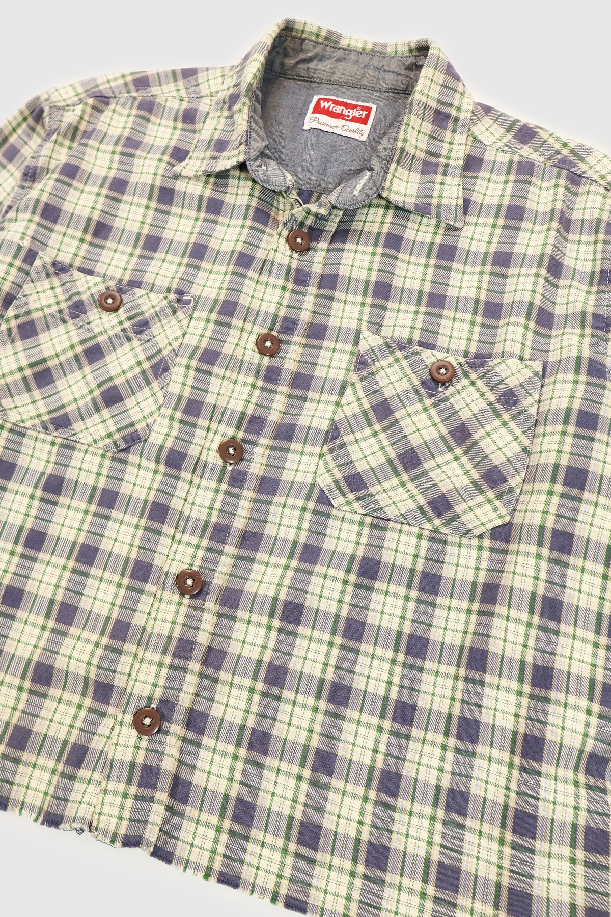 Vintage Y2k Wrangler Cropped Button-Down Shirt Image 1