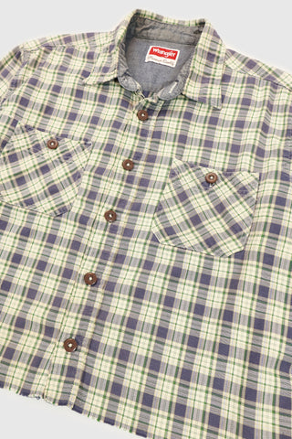 Vintage Y2k Wrangler Cropped Button-Down Shirt