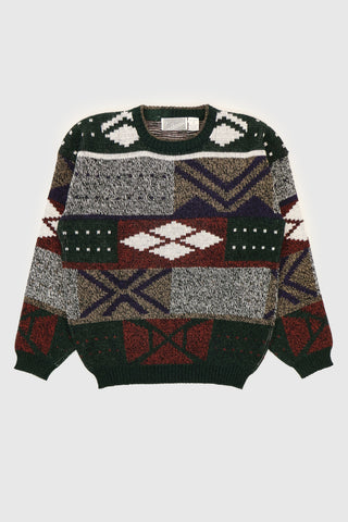 Vintage Geo Pattern Sweater