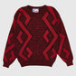Vintage Red Geo Pattern Sweater Image 0