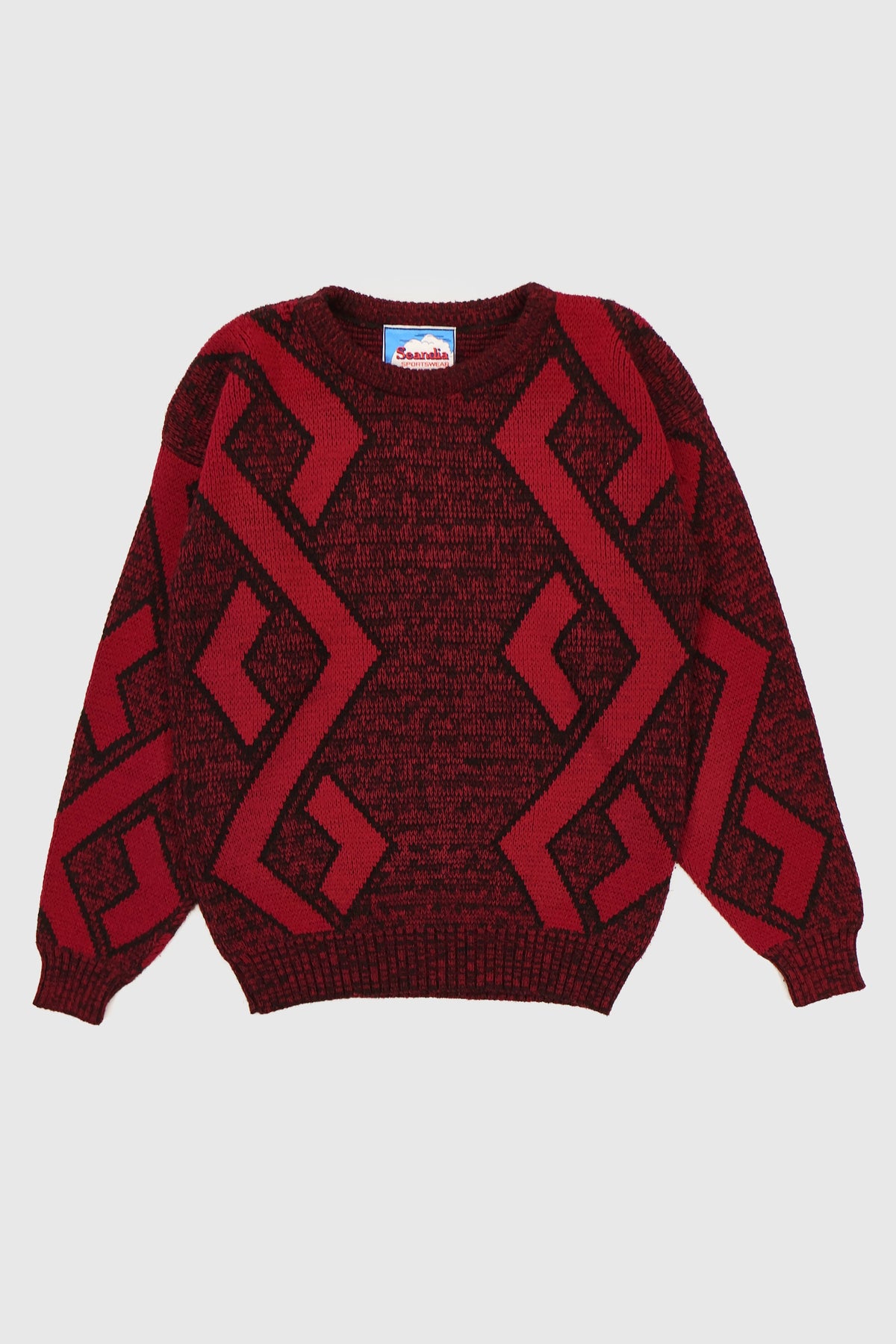 Vintage Red Geo Pattern Sweater Image 0