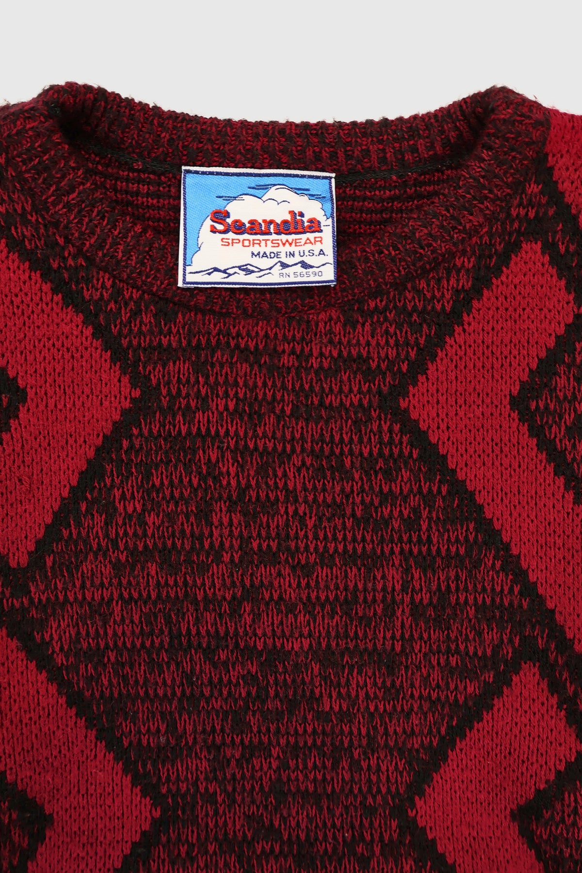 Vintage Red Geo Pattern Sweater Image 3